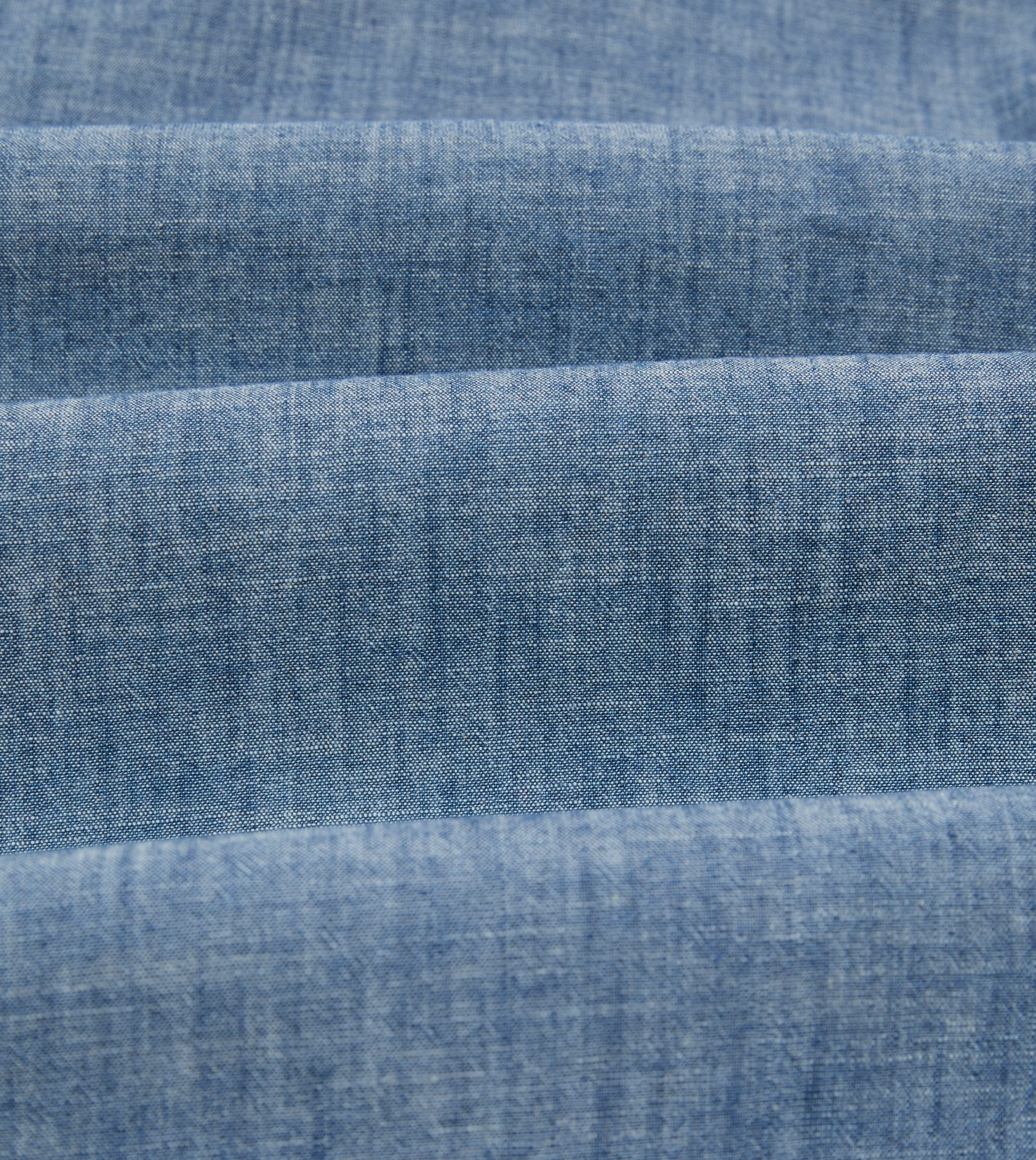 Blue Chambray Long Point Collar Shirt