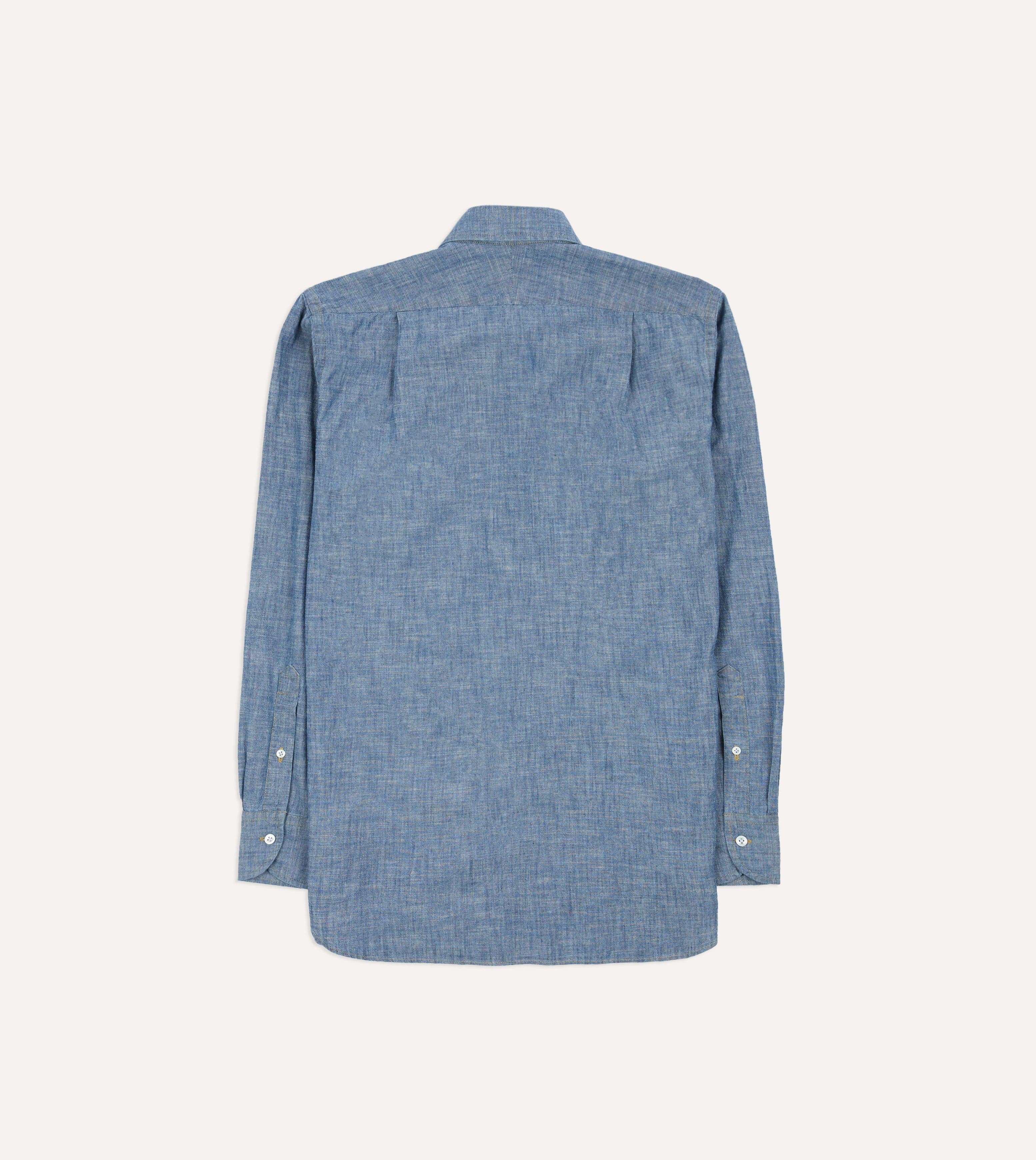 Blue Chambray Long Point Collar Shirt
