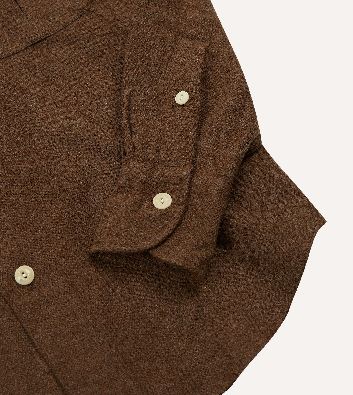 Brown Wool Two-Pocket Work Shirt