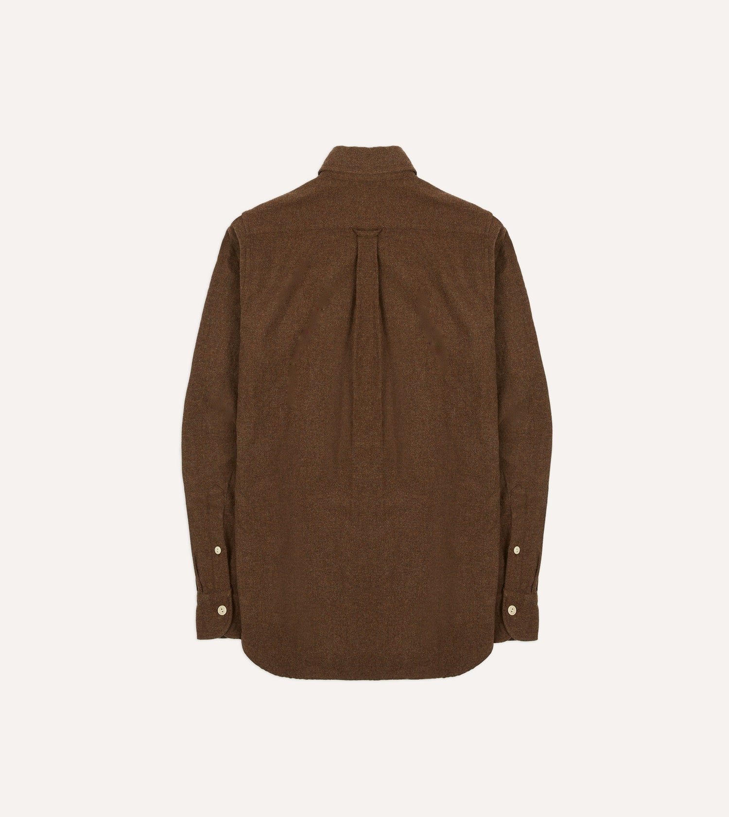 Brown Wool Two-Pocket Work Shirt