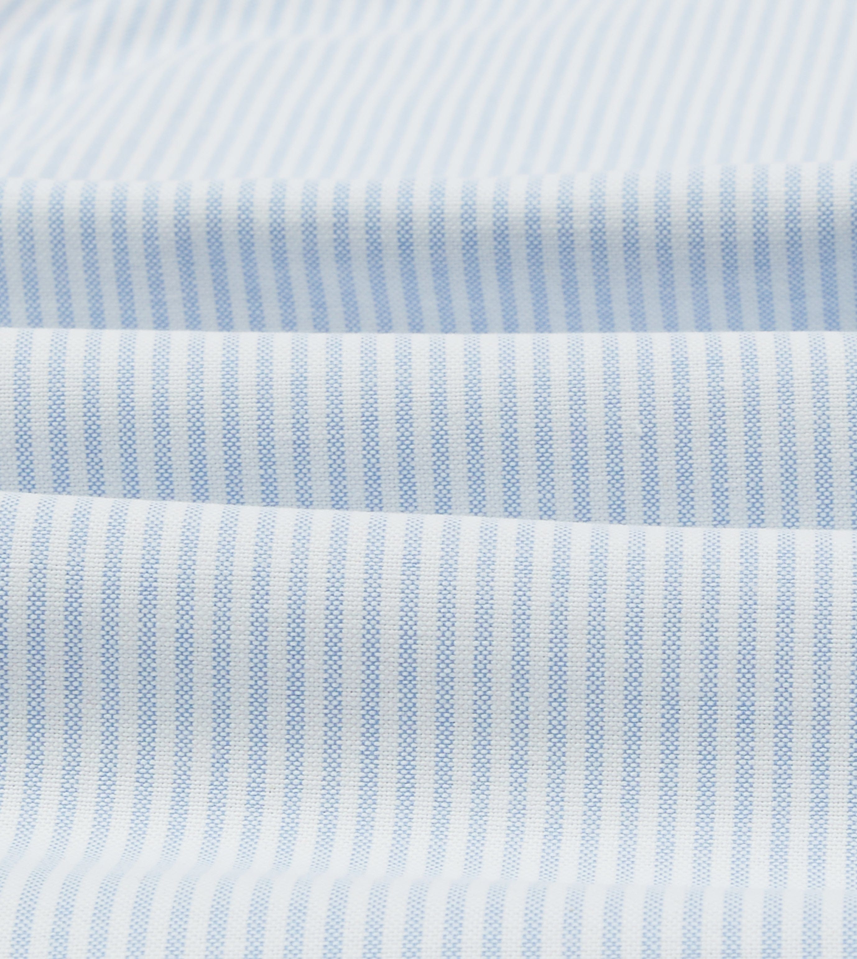 Blue Ticking Stripe Oxford Cloth Button-Down Work Shirt