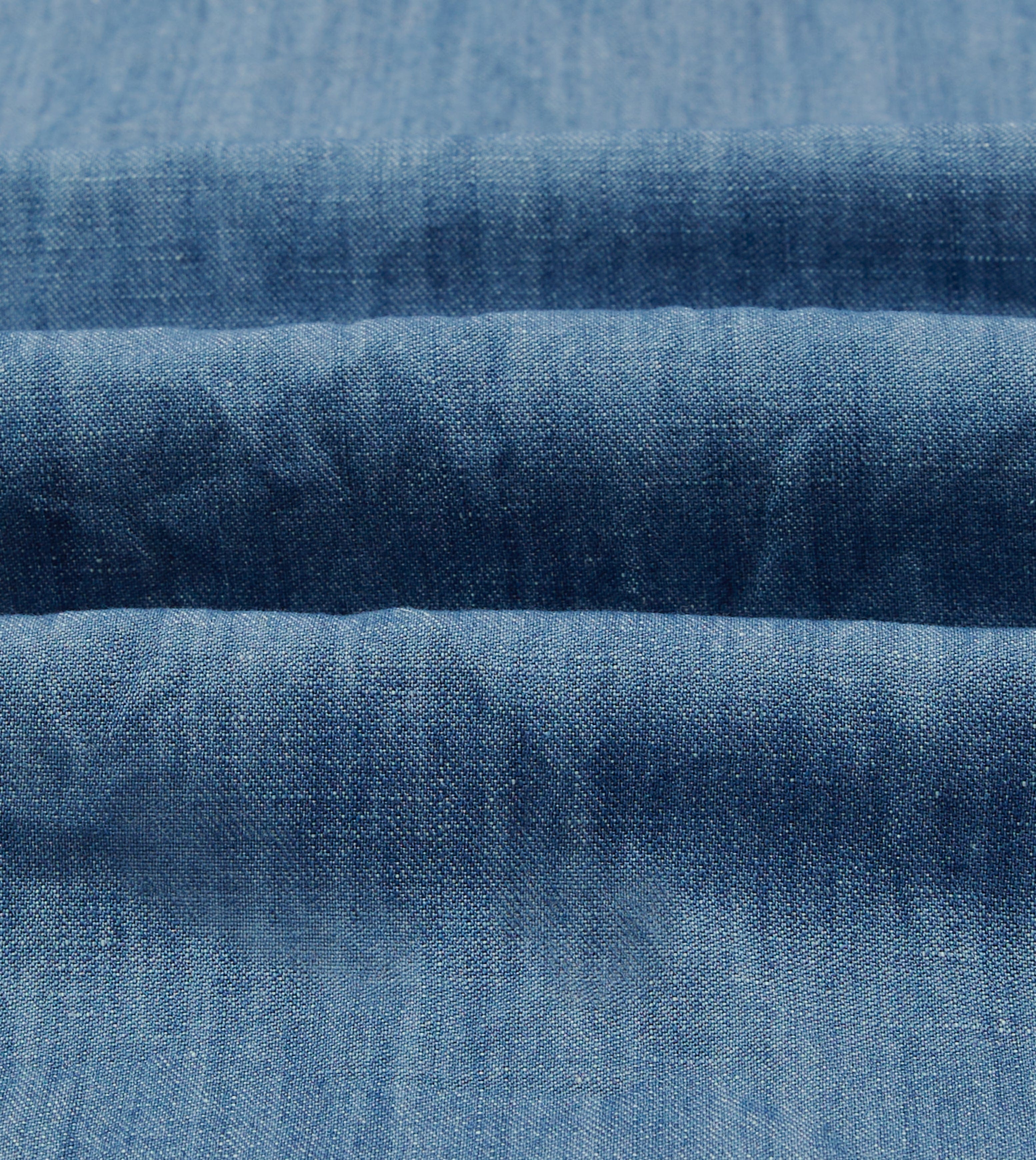 Stone Wash Cotton-Linen Long Point Collar Work Shirt