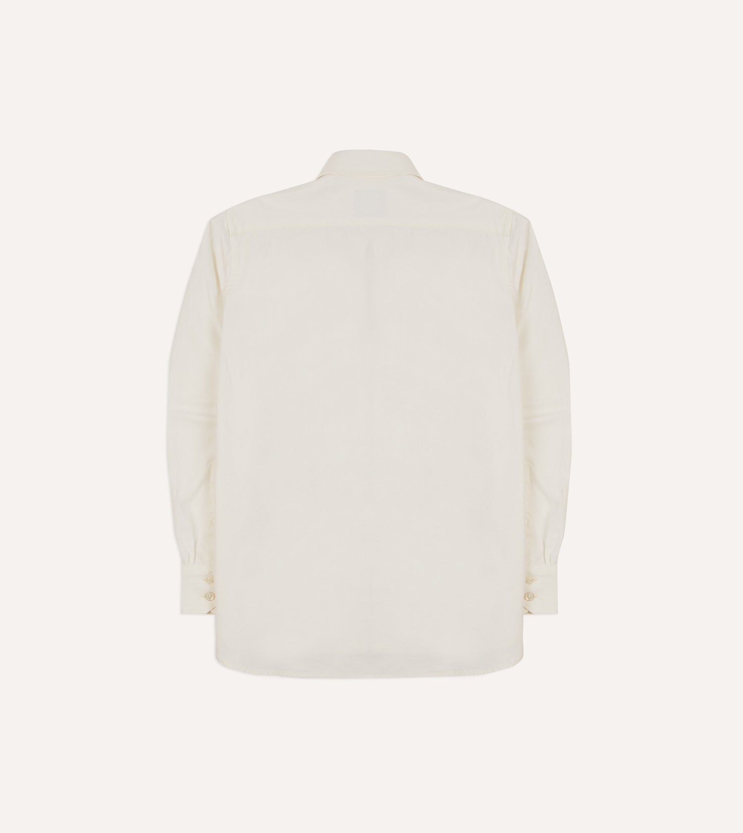 White Cotton Two-Pocket Work Shirt