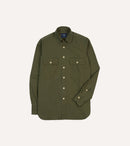 Olive Ripstop Cotton Work Shirt