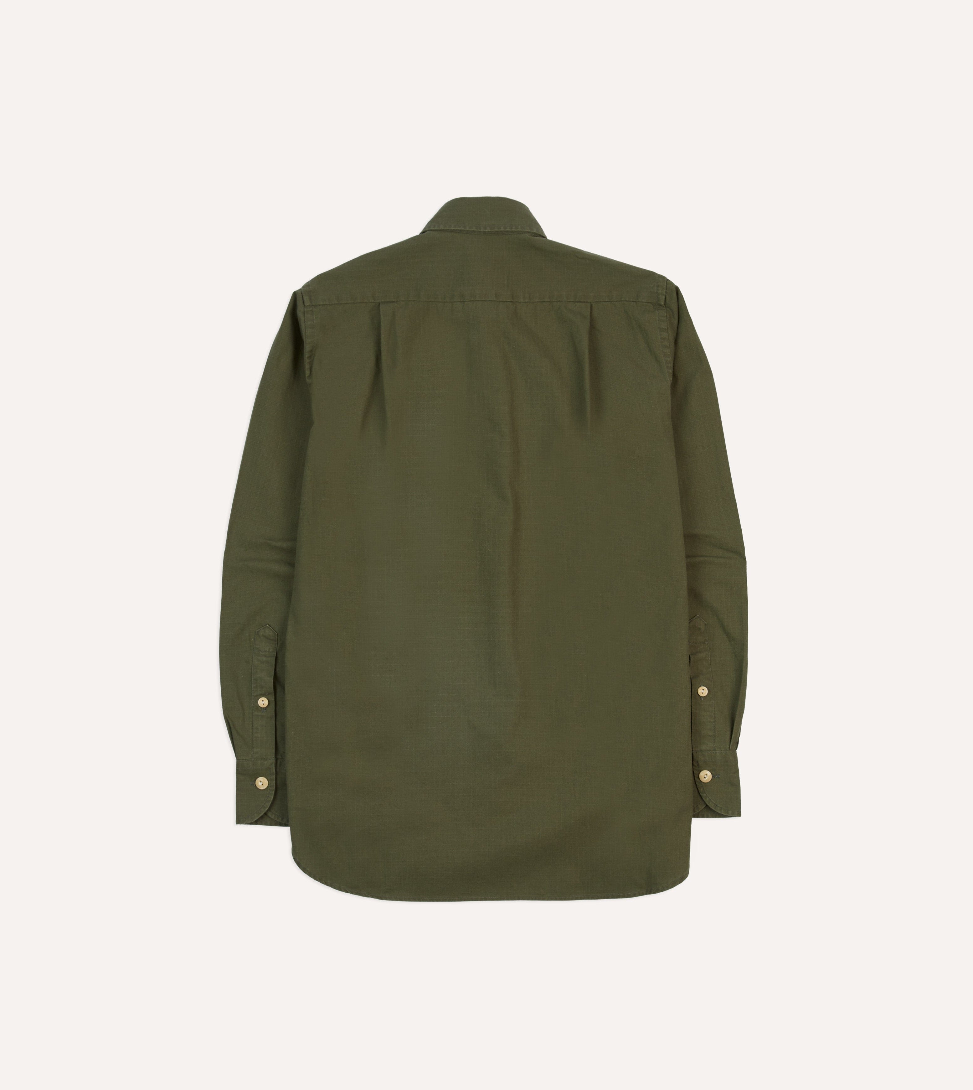Olive Ripstop Cotton Work Shirt