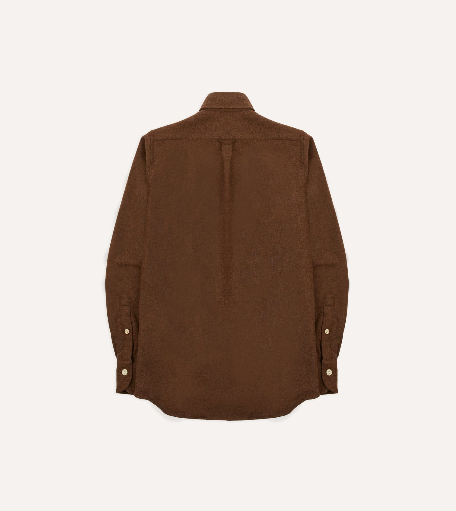 Brown Wool Two-Pocket Work Shirt