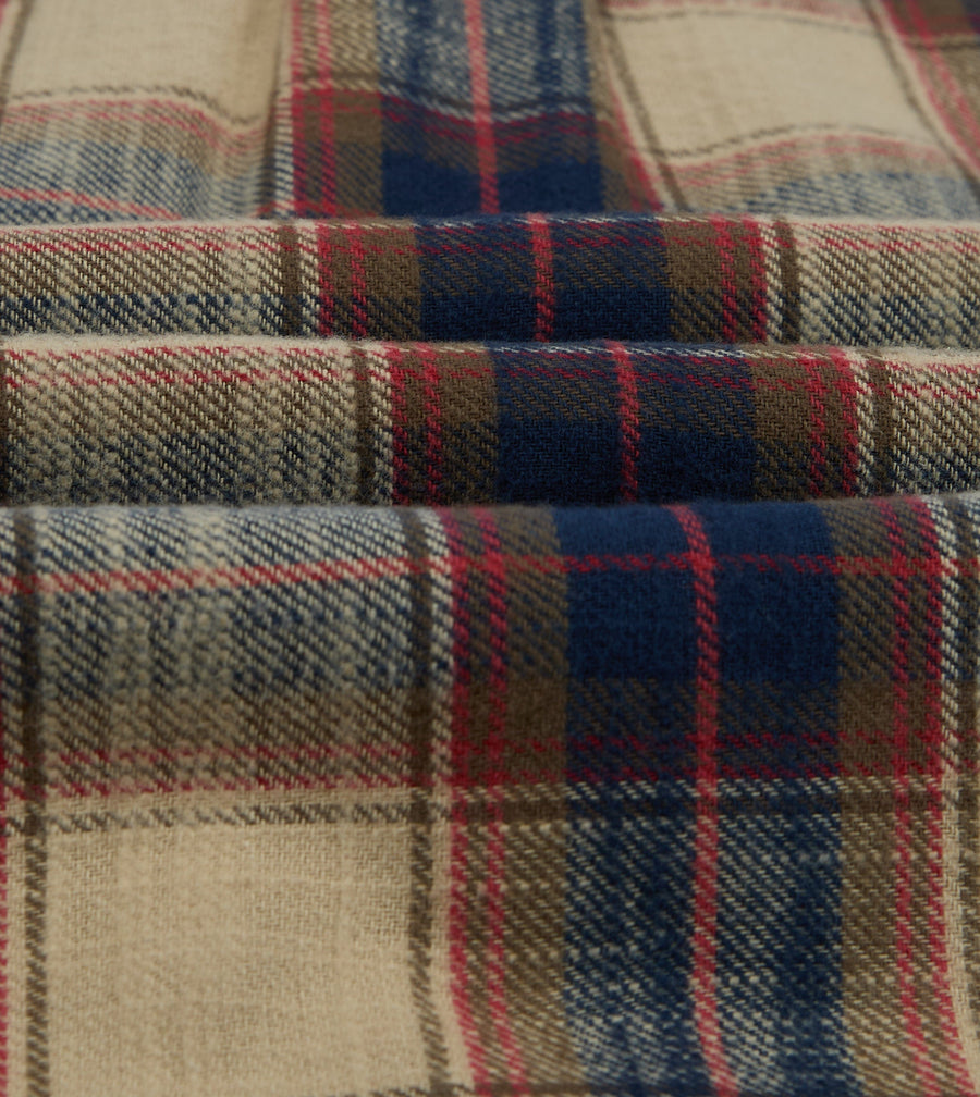 Drake's by A. Levine Check Brushed Cotton Two-Pocket Work Shirt