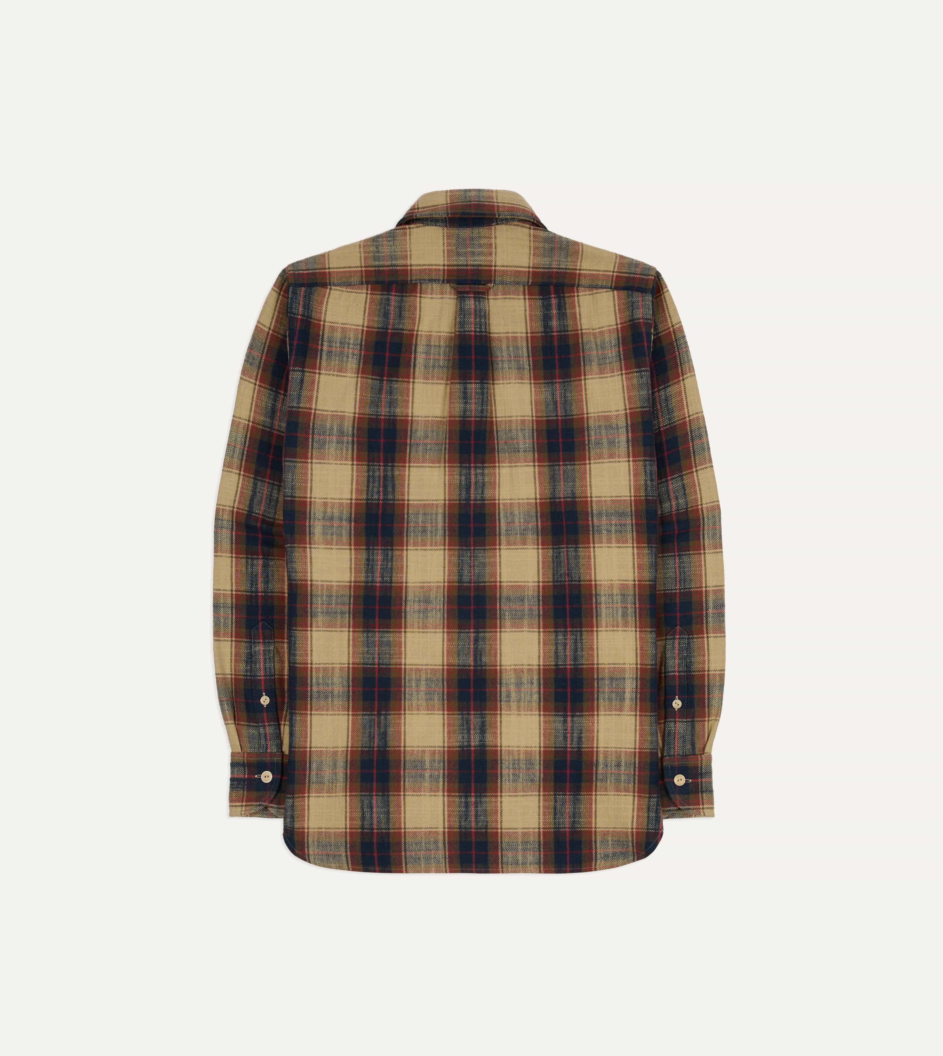 Drake's by A. Levine Check Brushed Cotton Two-Pocket Work Shirt