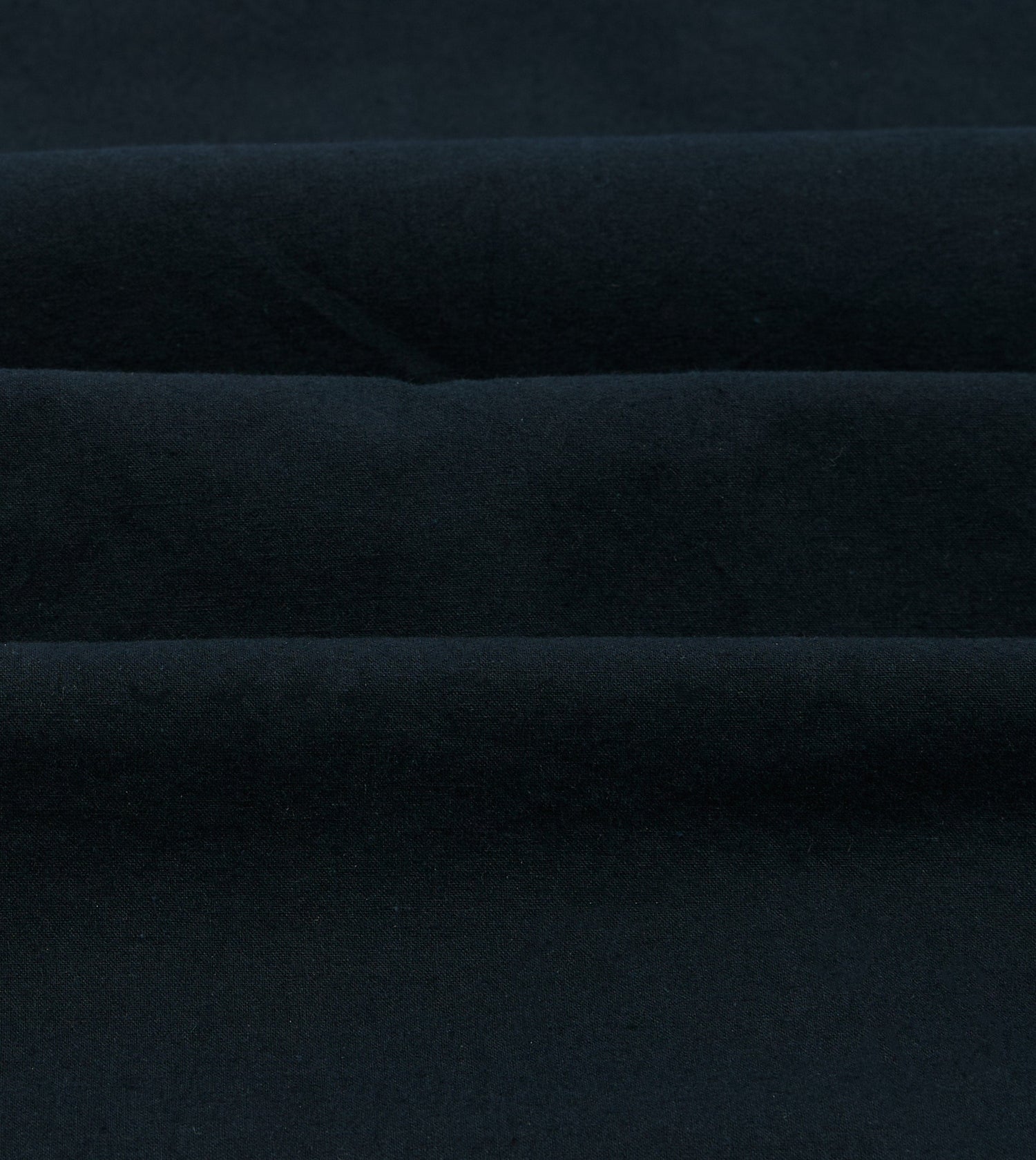 Navy Contrast Stitch Cotton-Linen Two-Pocket Work Shirt