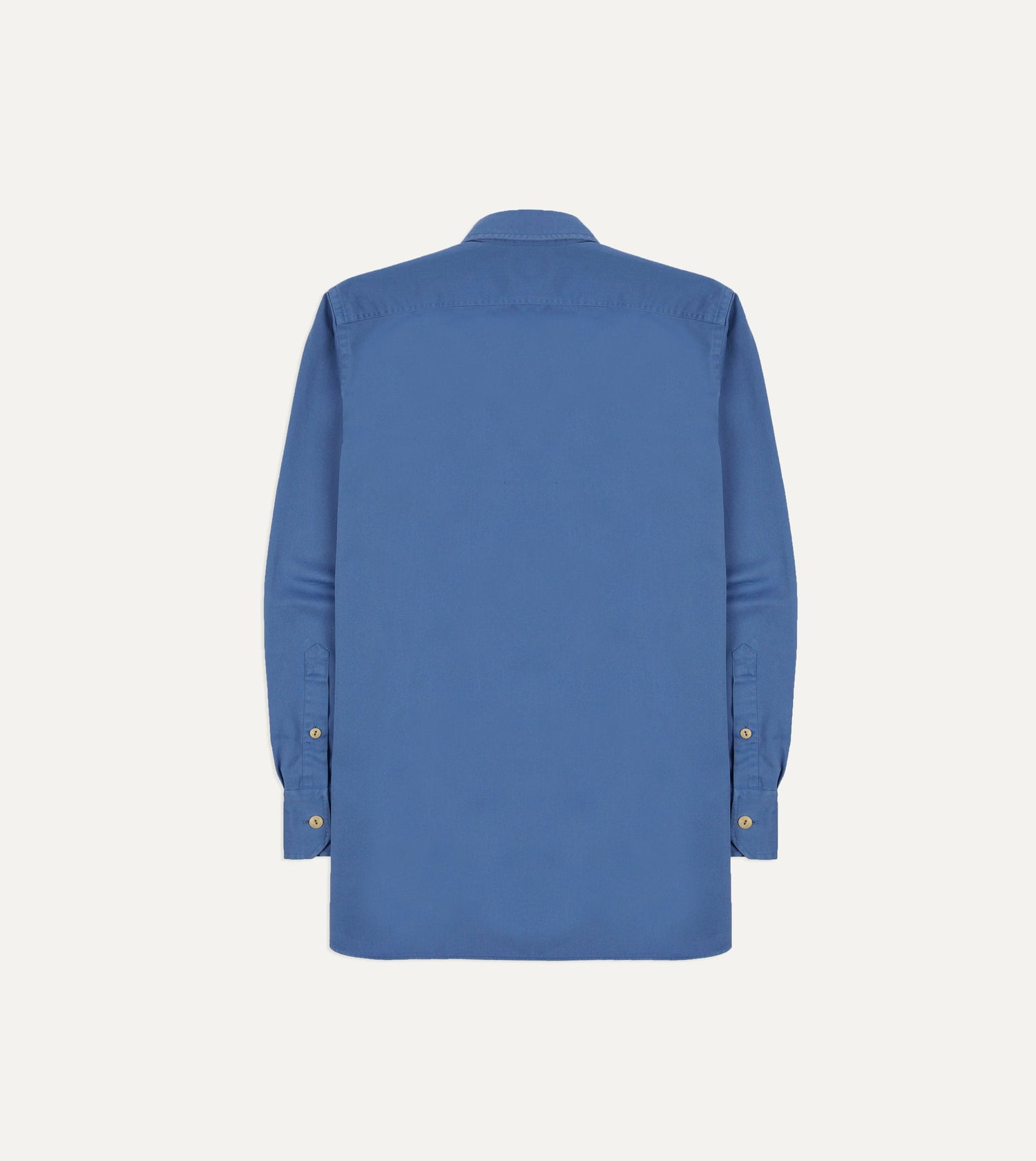 Blue Cotton Long Point Collar Work Shirt
