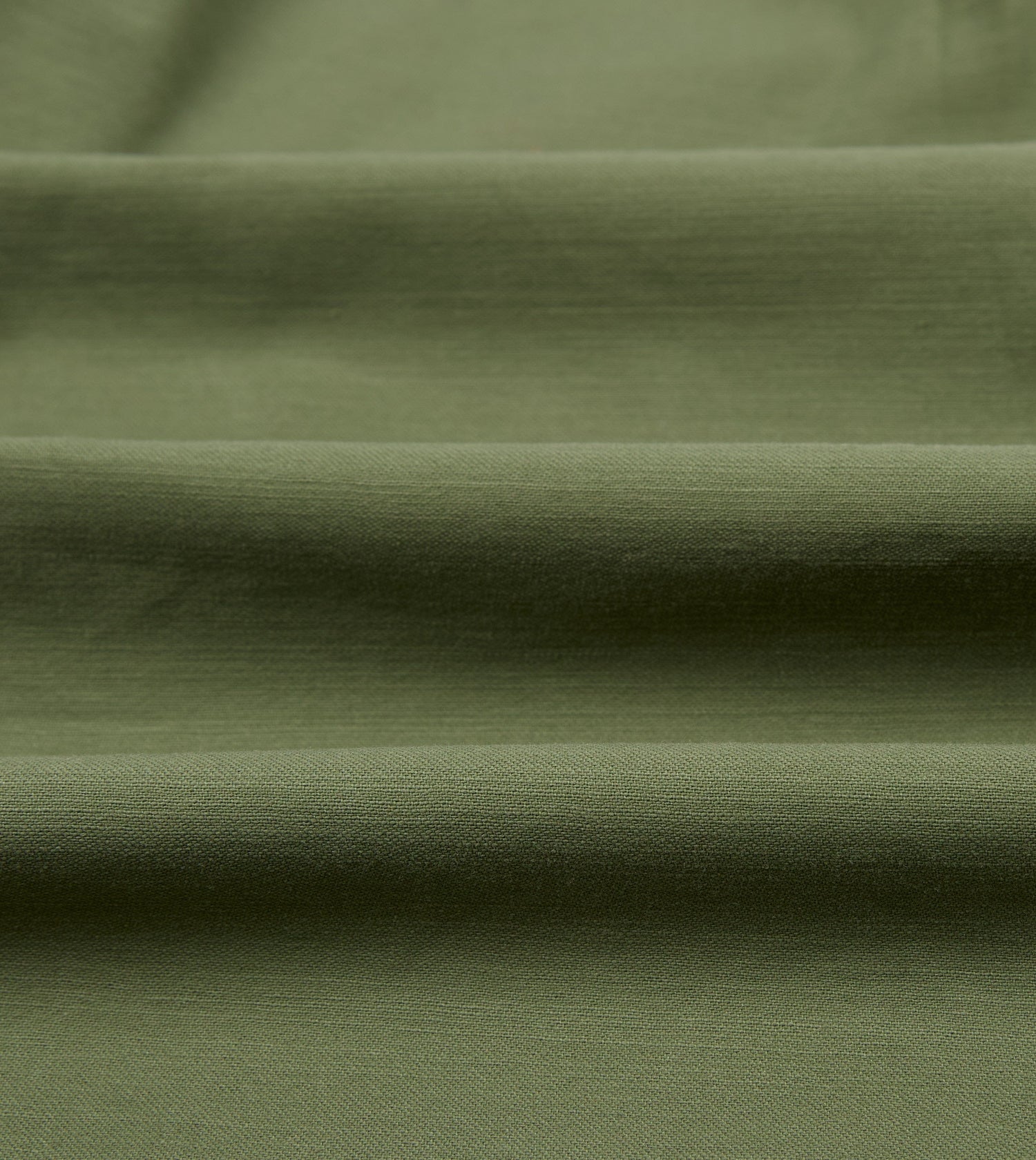 Green Satin Cotton Popover Work Shirt