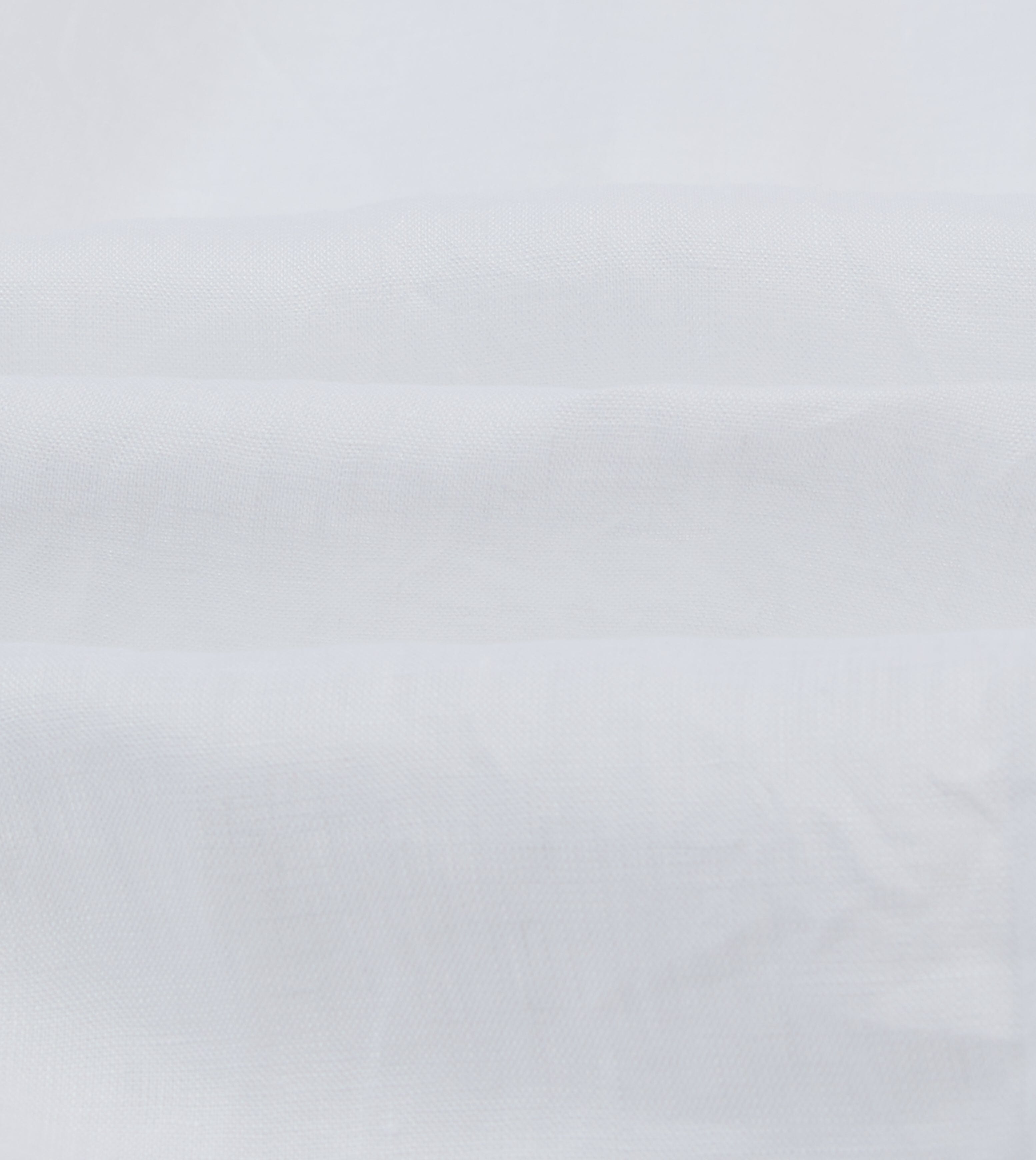 White Linen Spread Collar Shirt