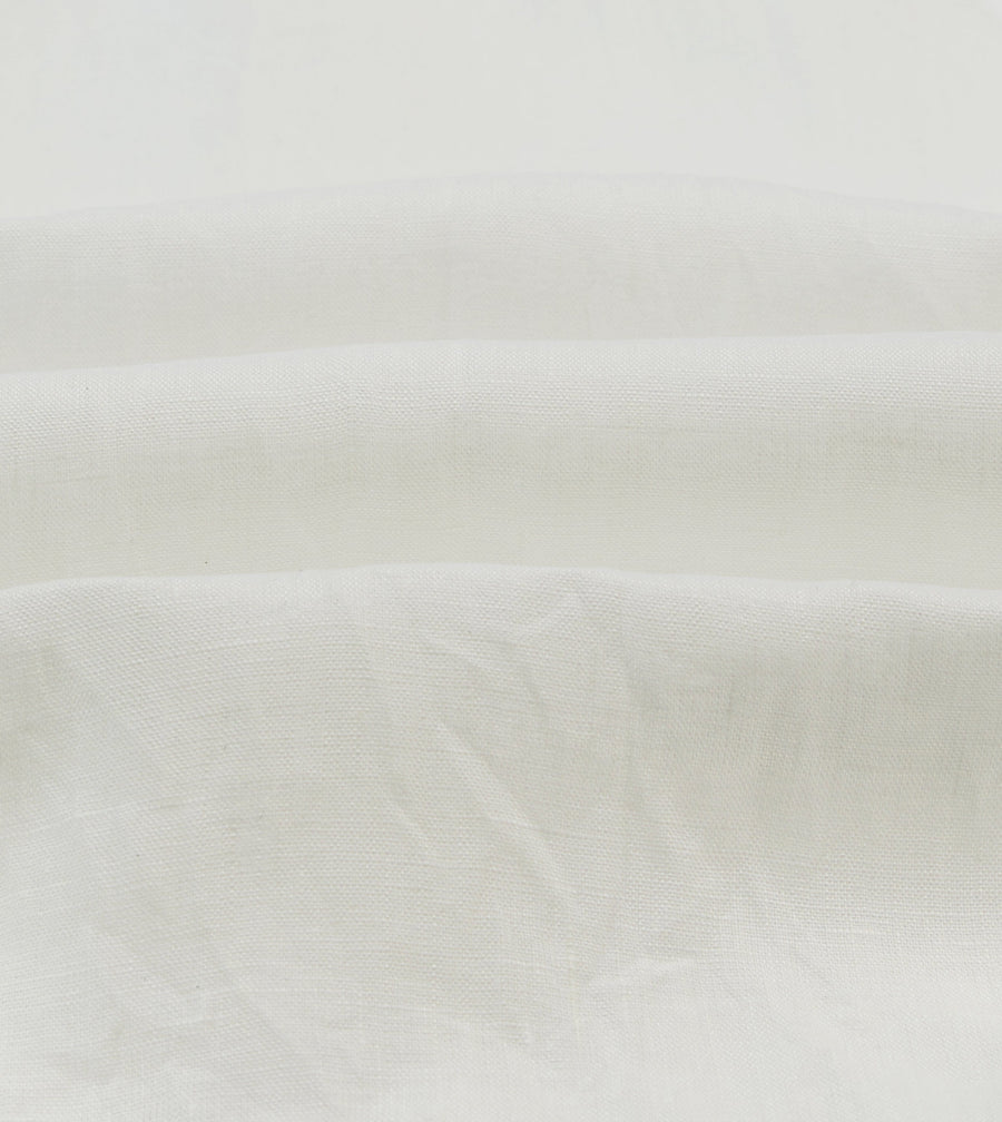 Ecru Linen Spread Collar Shirt