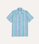 Michael McGregor for Drake's Stripe Camp Collar Shirt