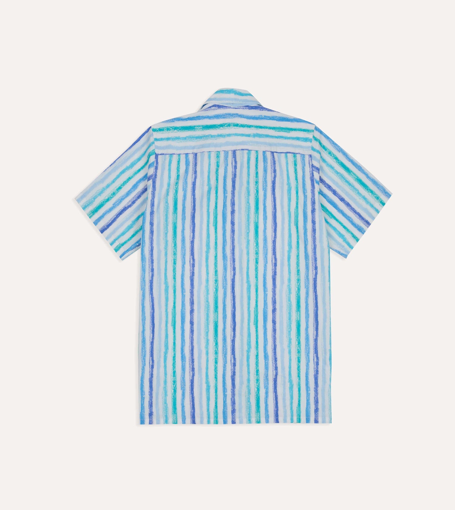 Michael McGregor for Drake's Stripe Camp Collar Shirt