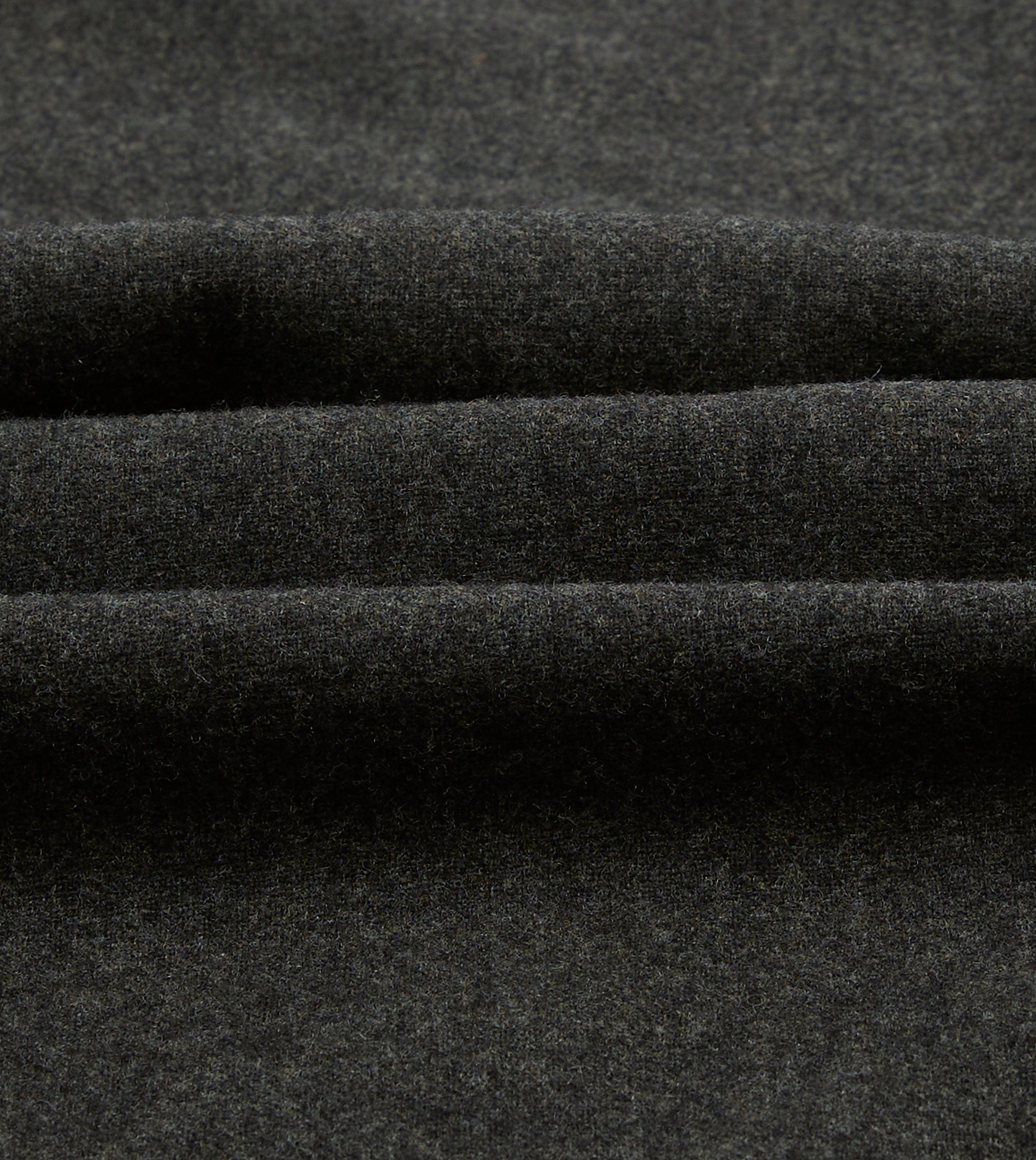 Grey Wool Four-Pocket Camp Collar Work Shirt