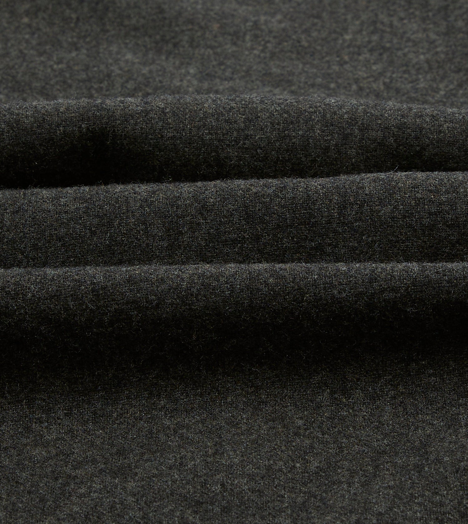 Grey Wool Four-Pocket Camp Collar Work Shirt