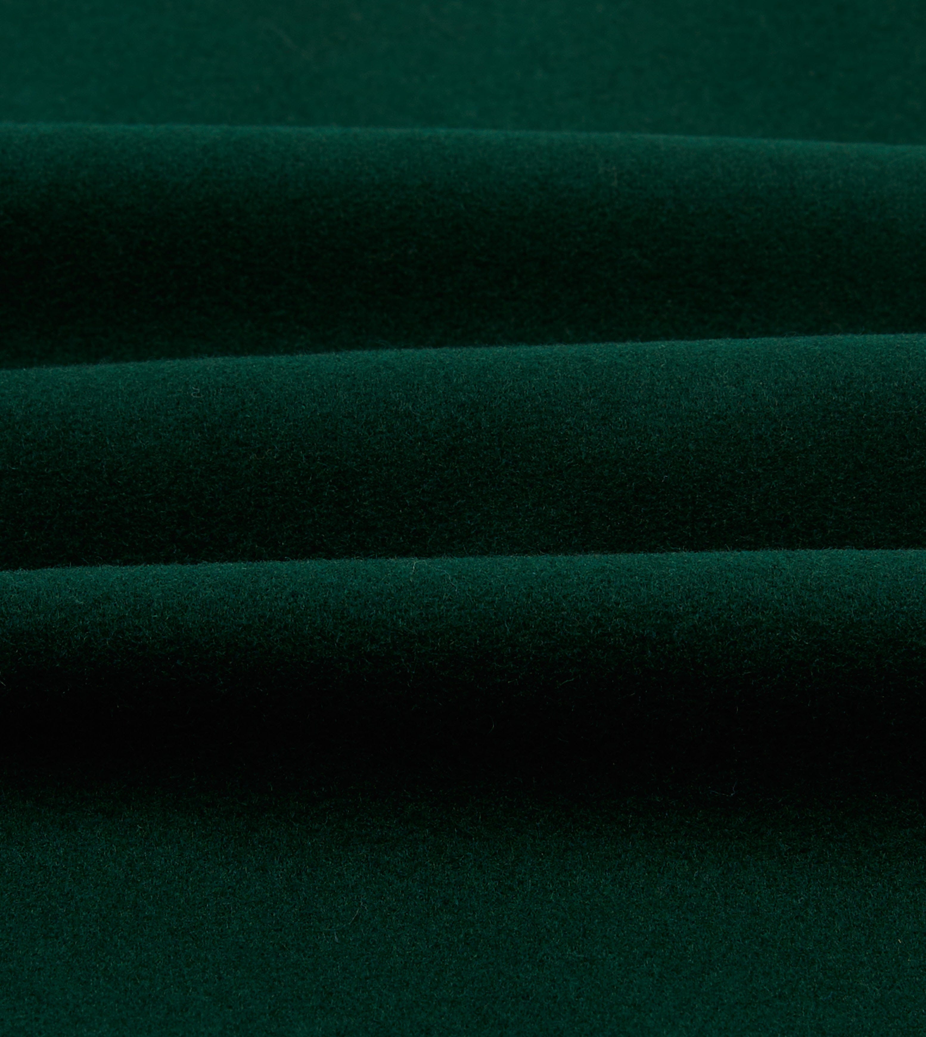 Green Wool Four-Pocket Camp Collar Work Shirt