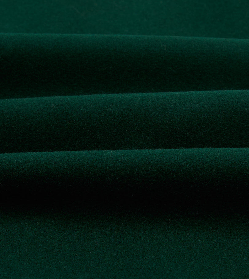 Green Wool Four-Pocket Camp Collar Work Shirt