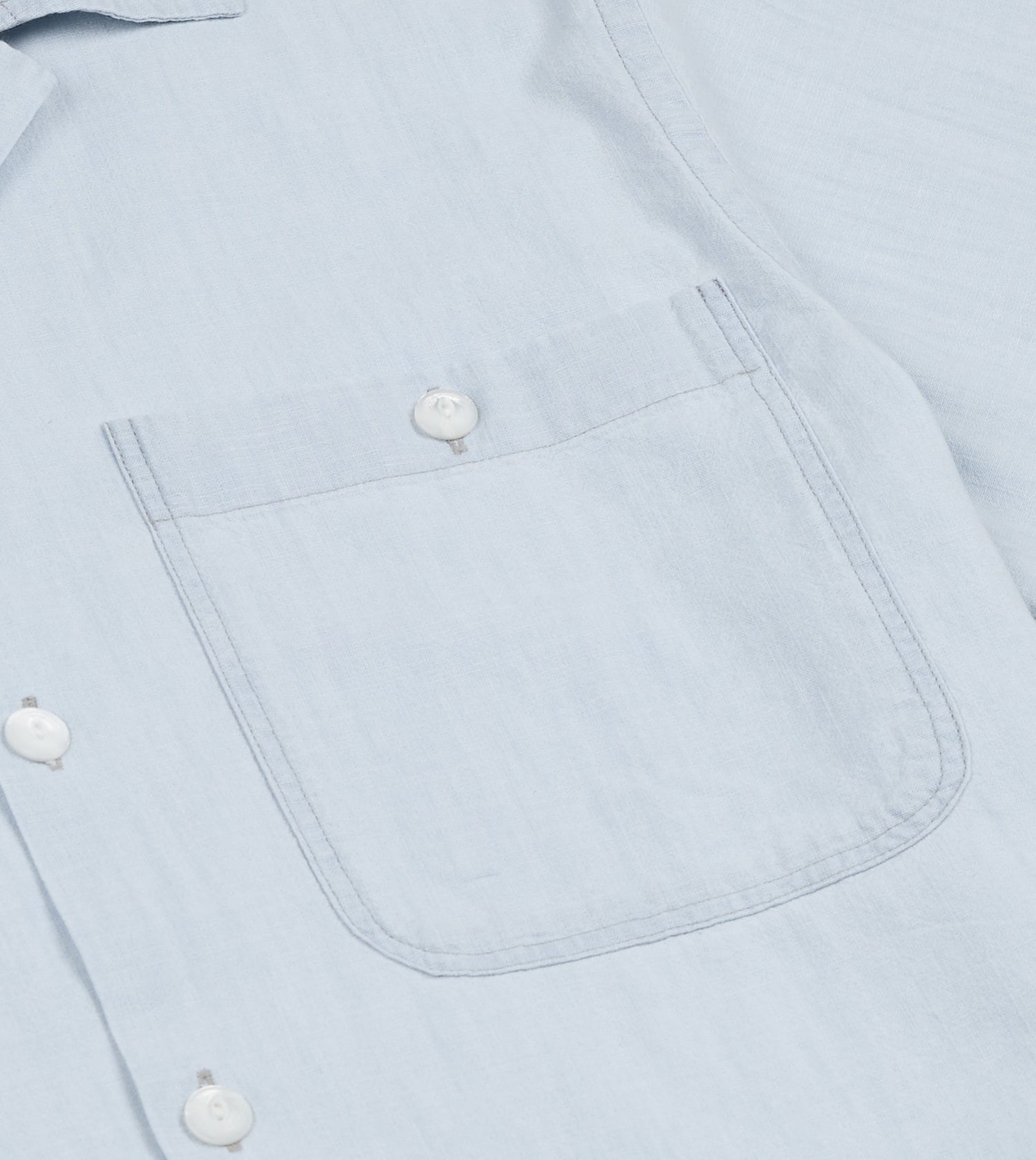 Blue Chambay Short Sleeve Camp Collar Shirt