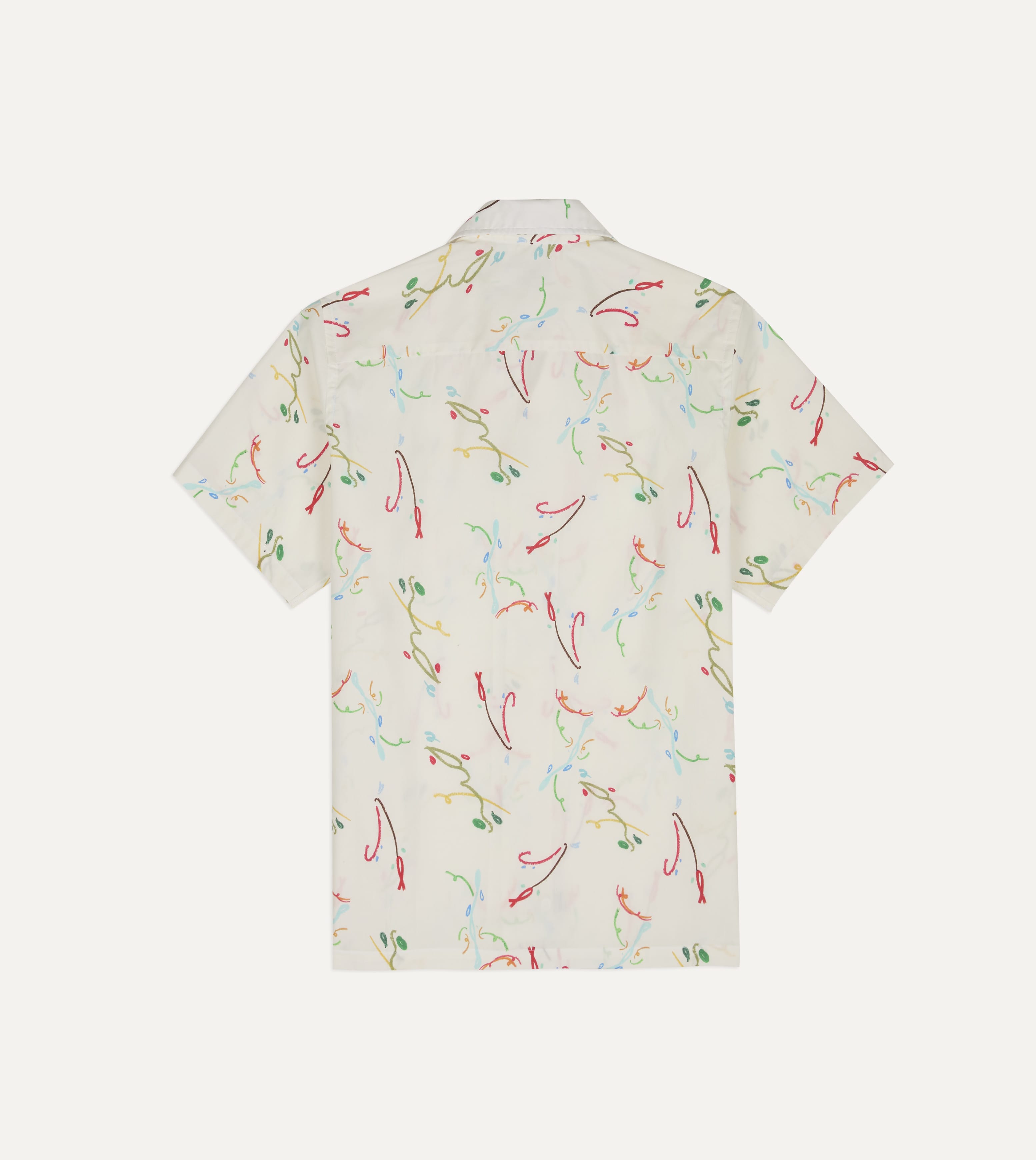 Mayumi Y. for Drake’s Print Cotton Camp Collar Short Sleeve Shirt