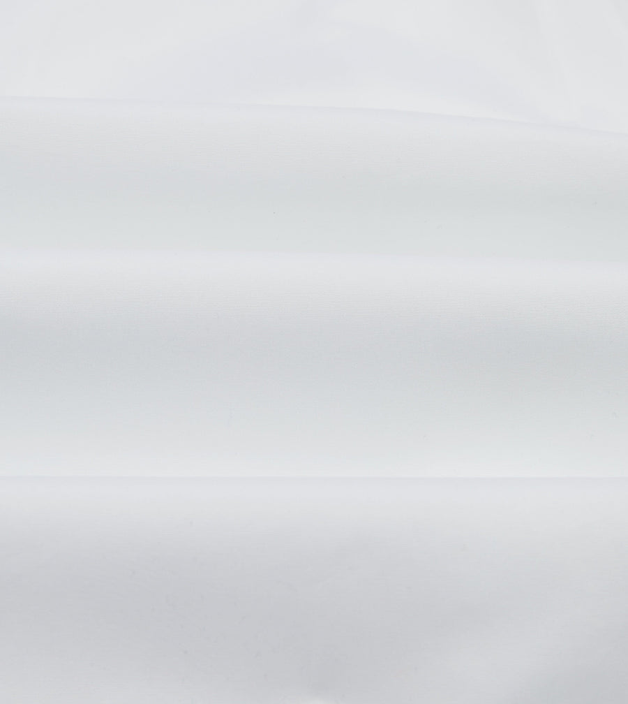 White Cotton Long Point Collar Dinner Shirt
