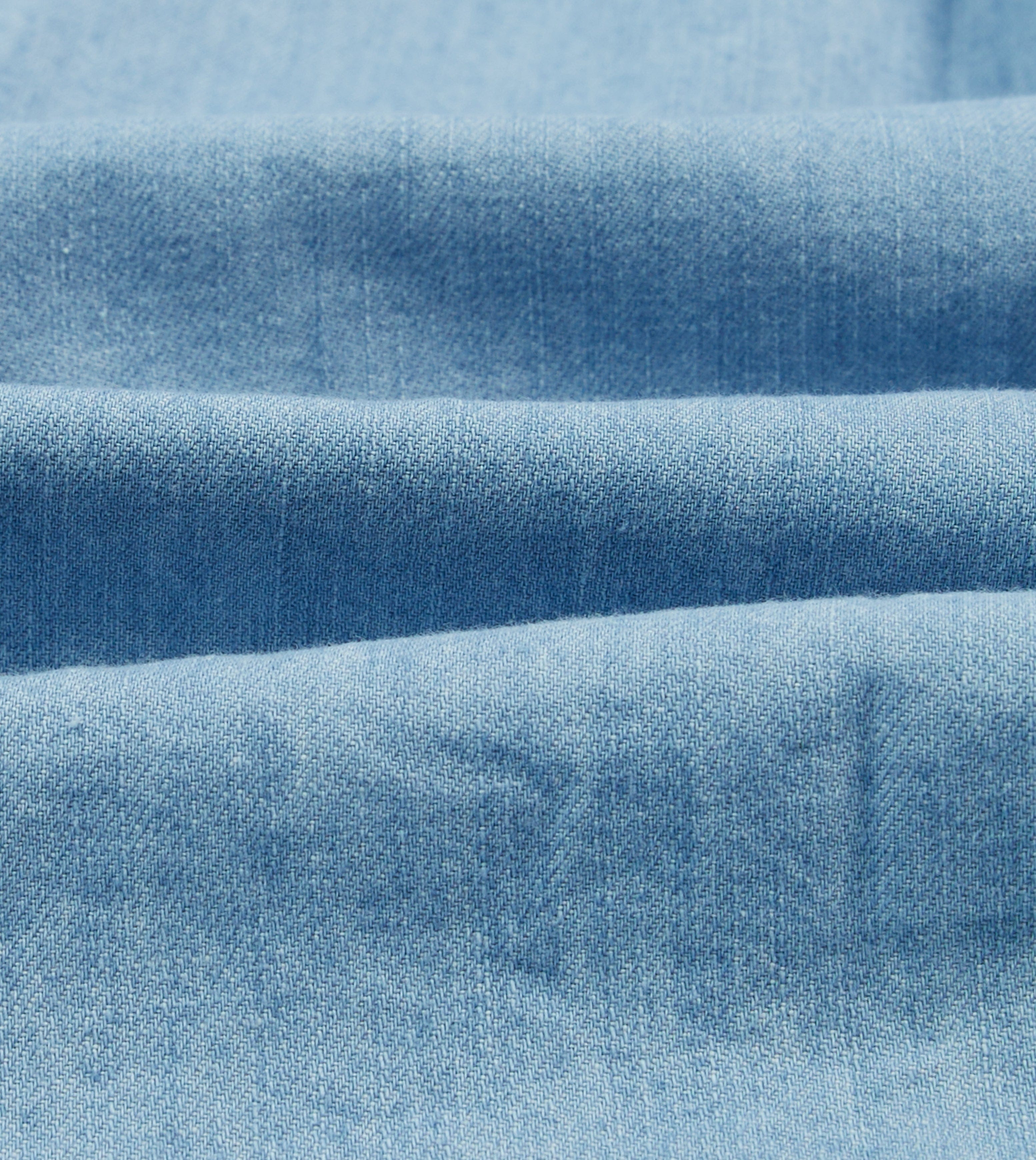 Bleach Wash Denim Work Shirt