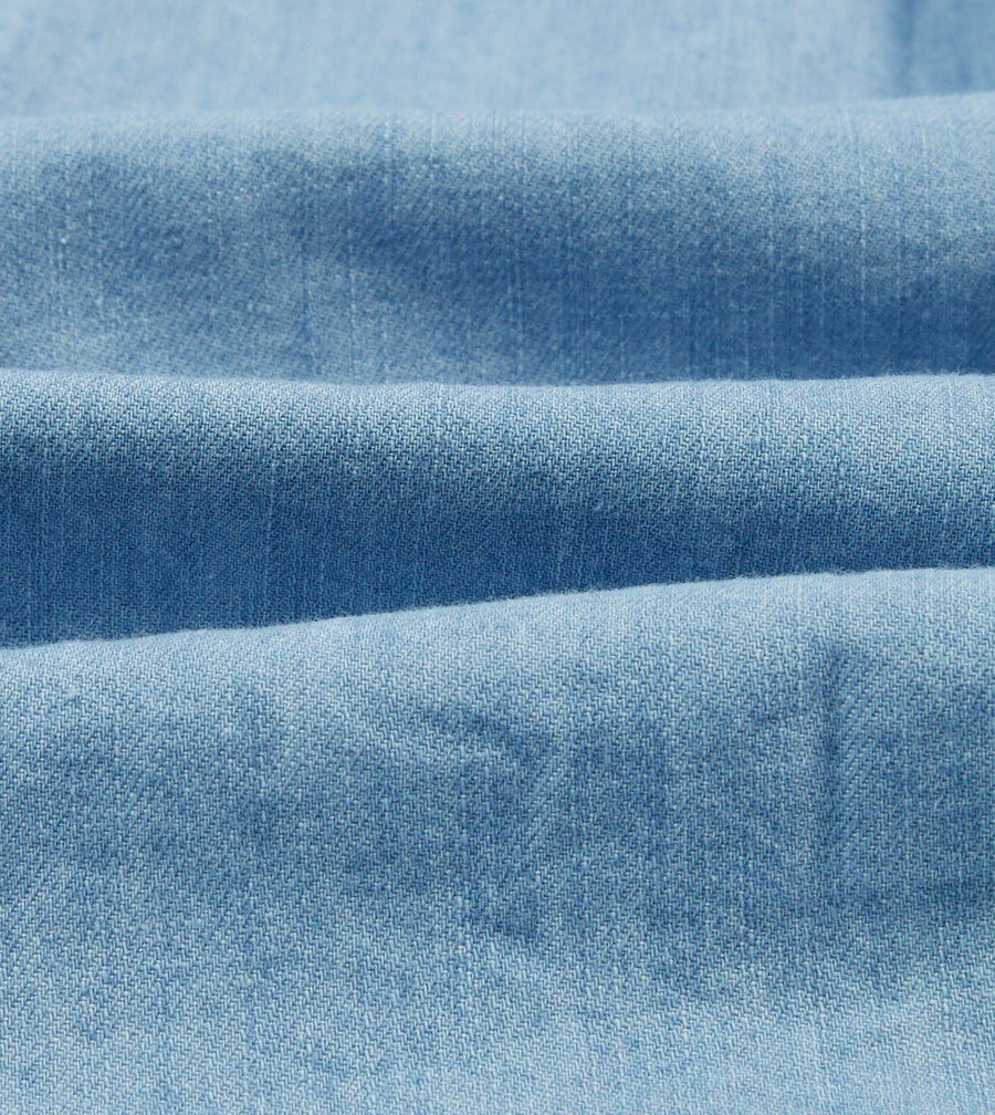 Bleach Wash Denim Work Shirt