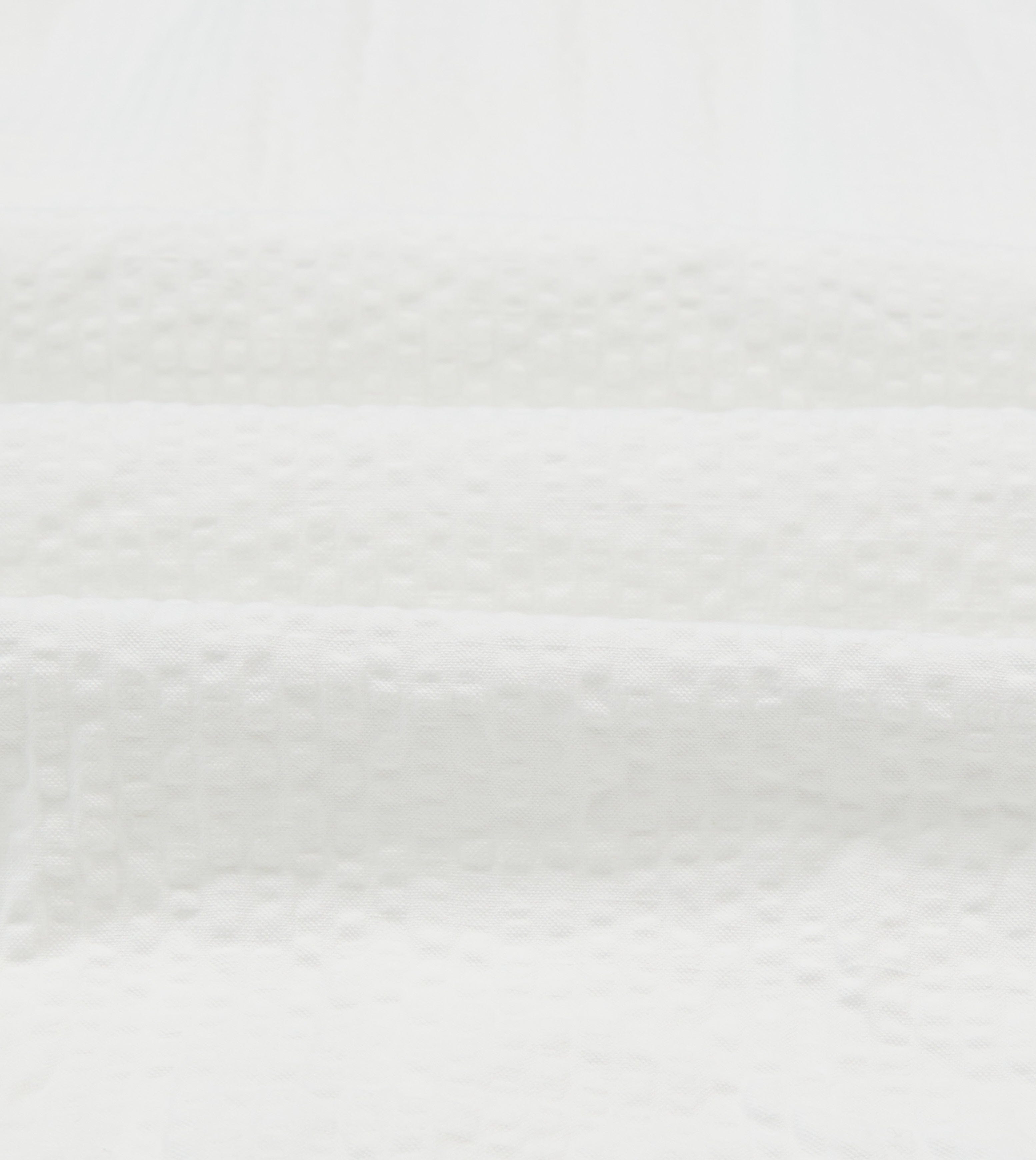 White Cotton-Linen Short Sleeve Cuban Shirt