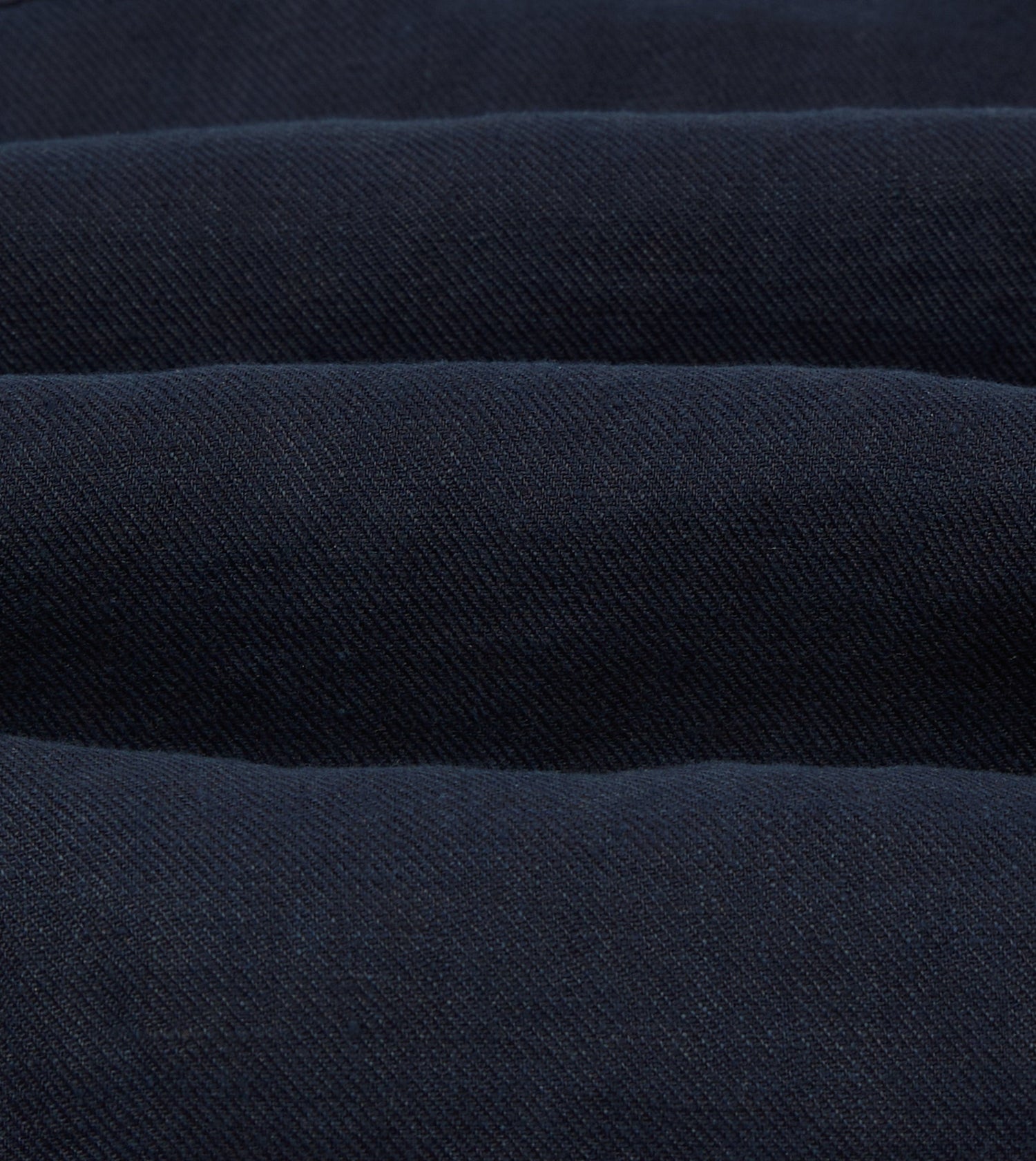 Navy Linen Twill Cuban Shirt