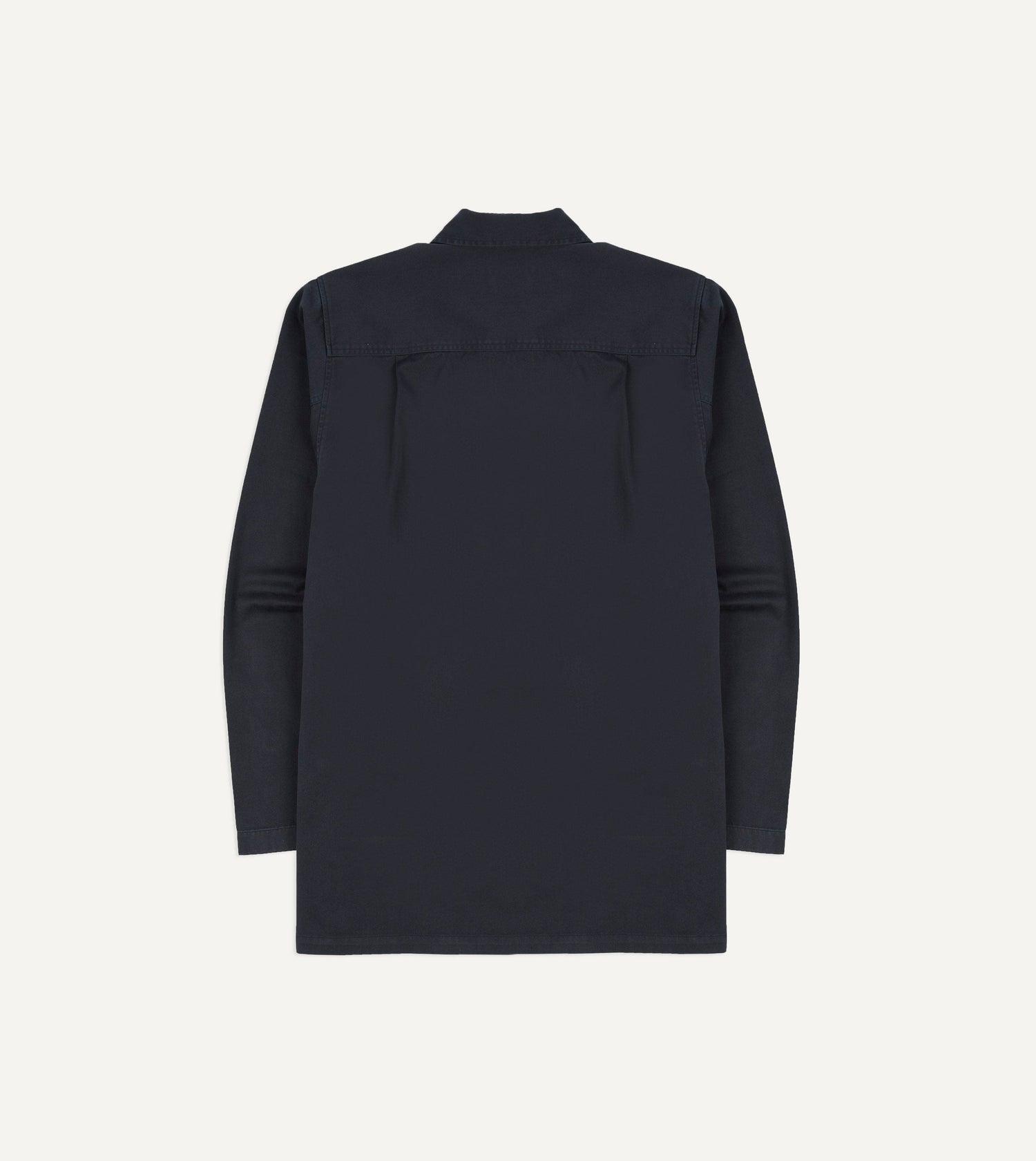 Navy Stone Wash Cotton Military Overshirt
