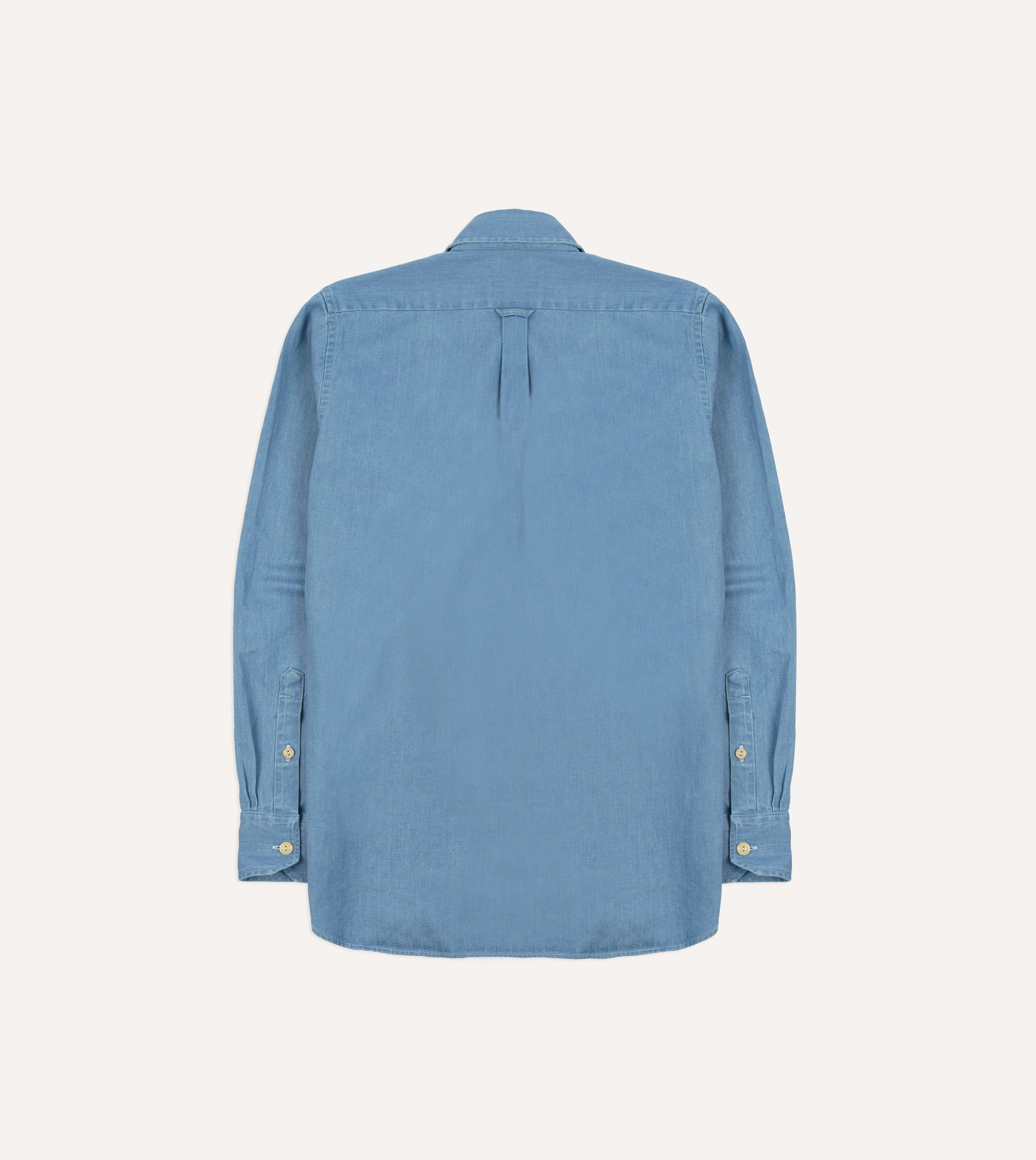 Bleach Wash Denim Military Shirt