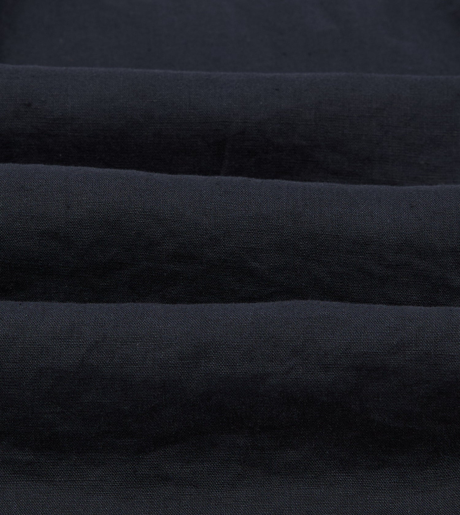 Navy Linen Pintuck Military Shirt