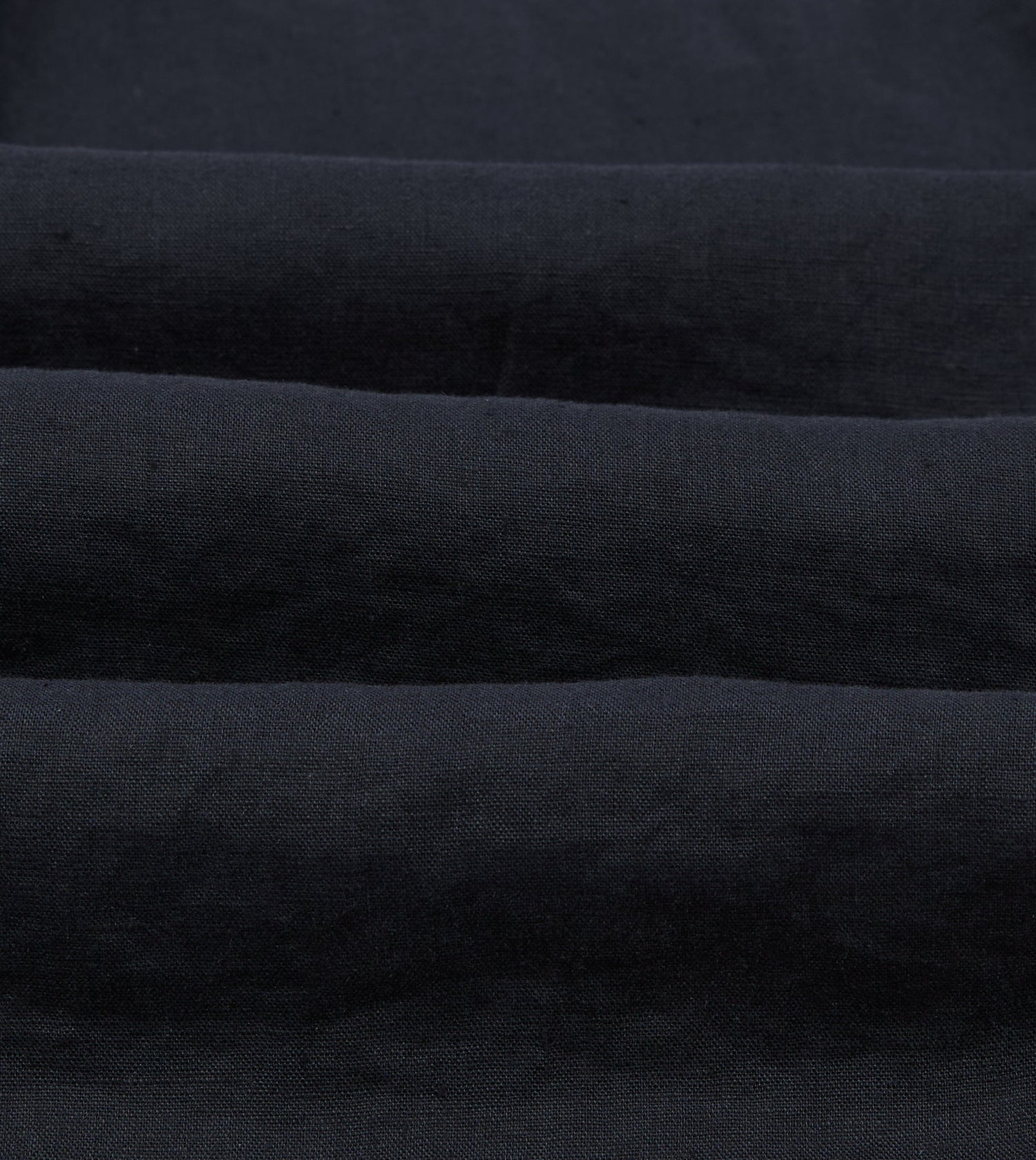 Navy Linen Pintuck Military Shirt