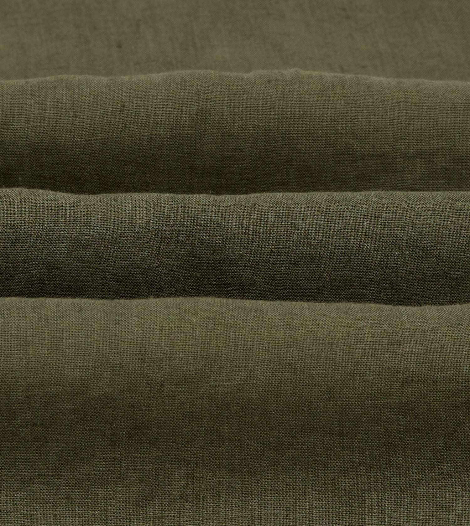 Khaki Linen Pintuck Military Shirt