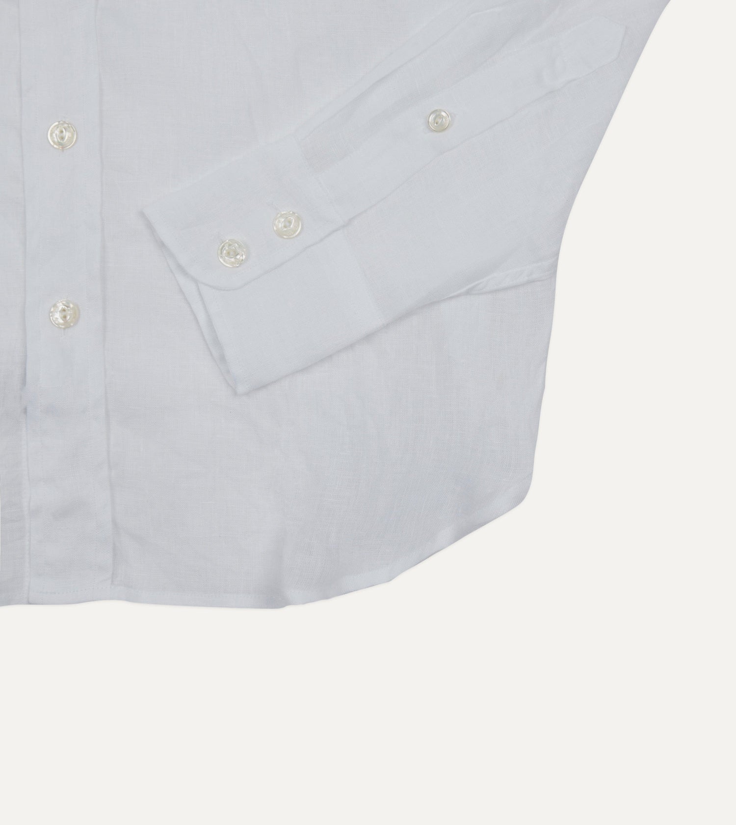 White Linen Two-Pocket Western Shirt