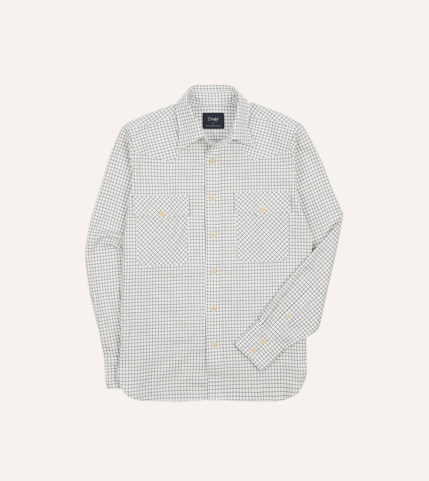 Tattersall Cotton Two-Pocket Western Shirt