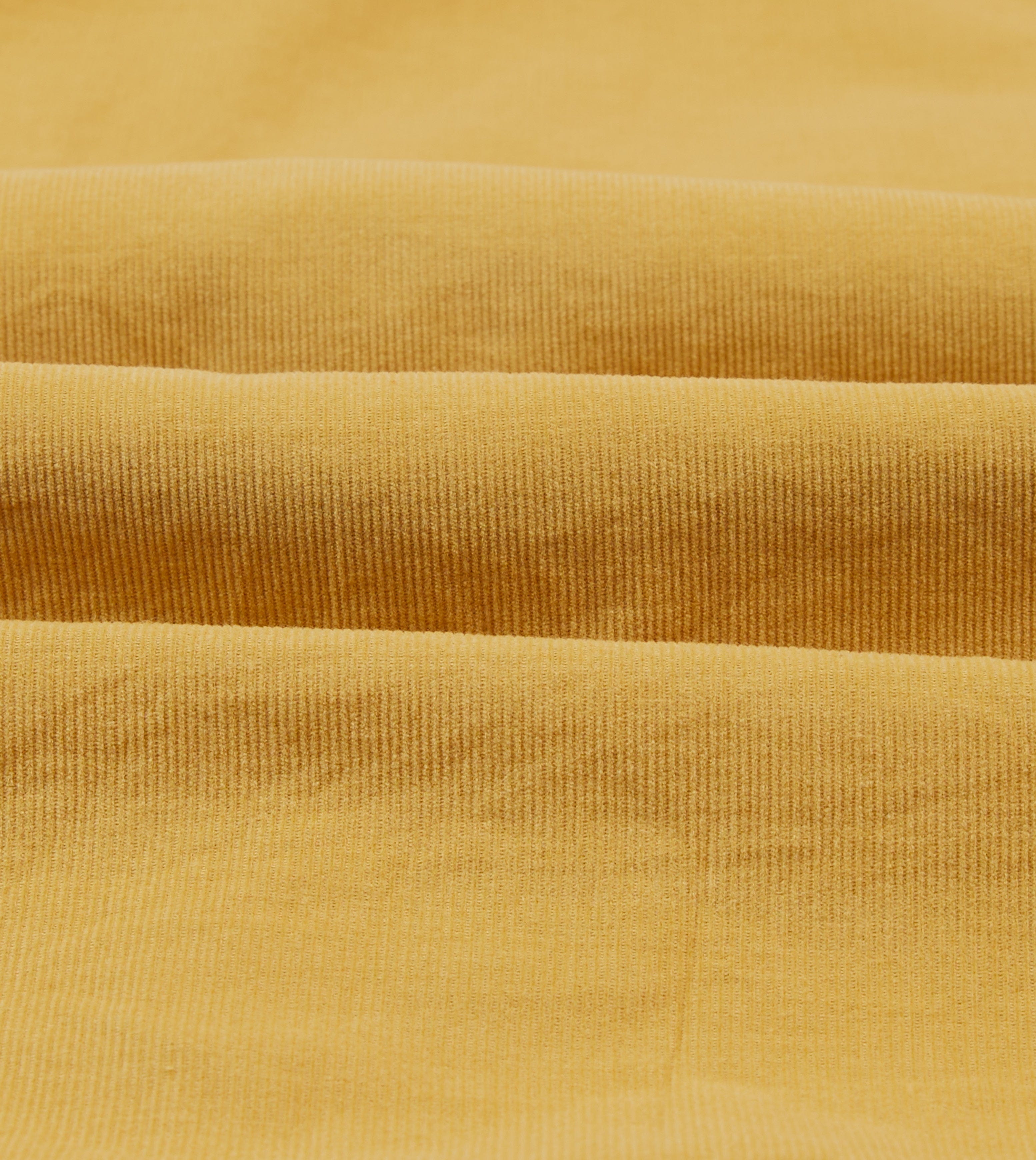 Yellow Corduroy Two-Pocket Western Shirt