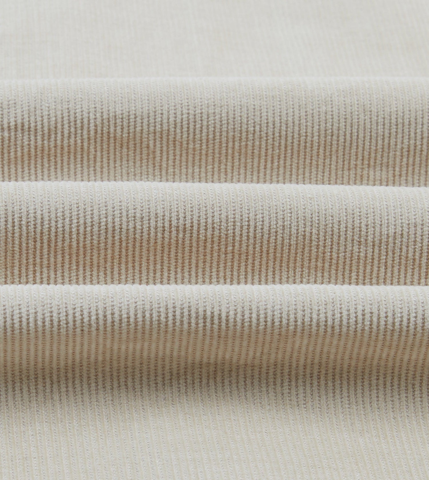 Ecru Corduroy Two-Pocket Western Shirt