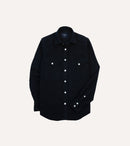 Navy Moleskin Two-Pocket Western Shirt