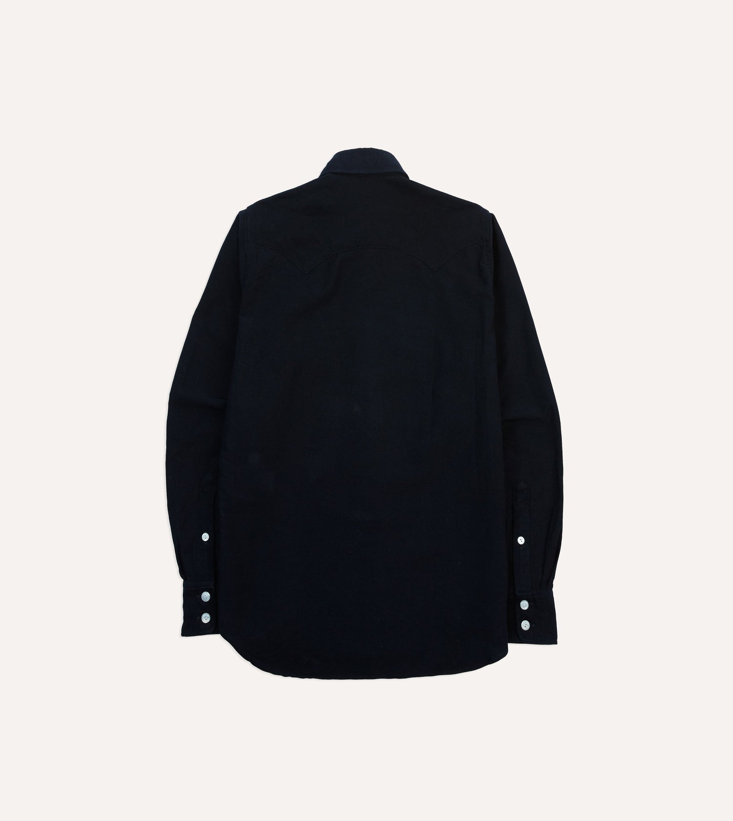 Navy Moleskin Two-Pocket Western Shirt