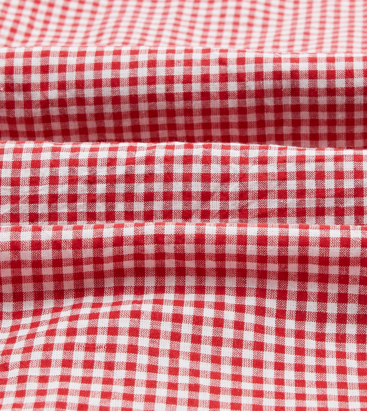 Red Gingham Check Two-Pocket Western Shirt