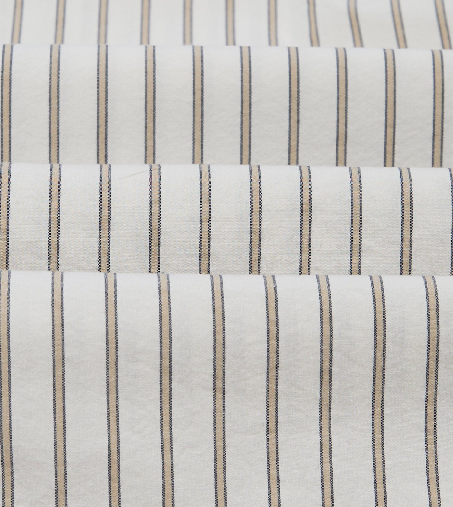 Ecru Stripe Cotton Two-Pocket Western Shirt