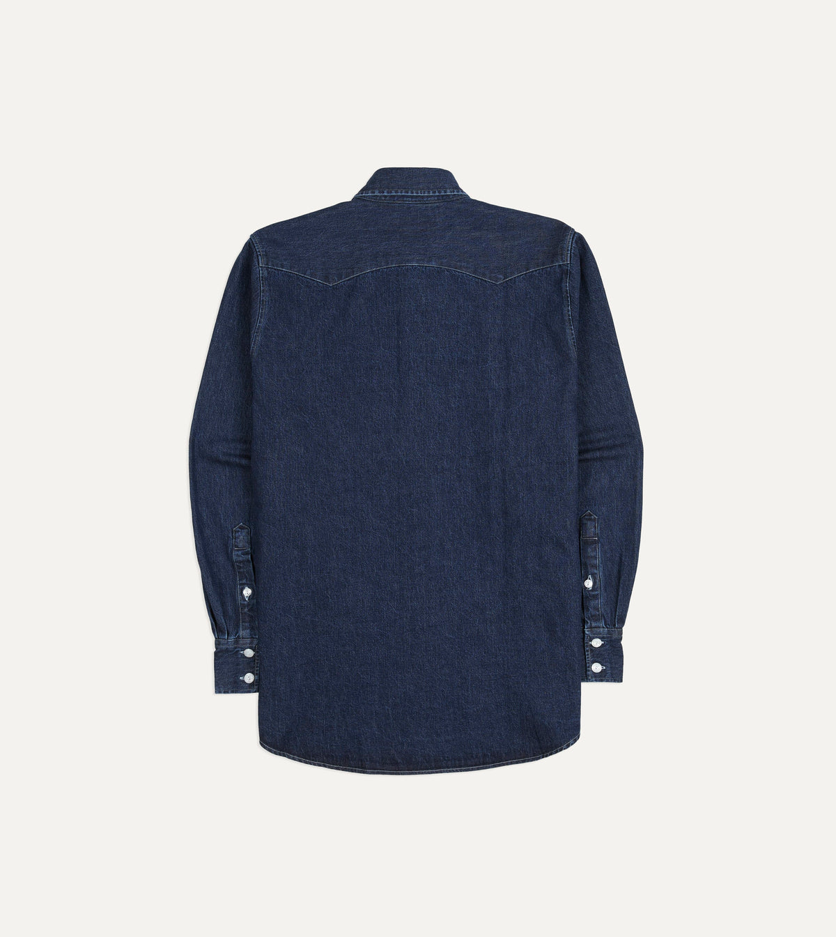 Indigo Rinse Denim Two-Pocket Western Shirt