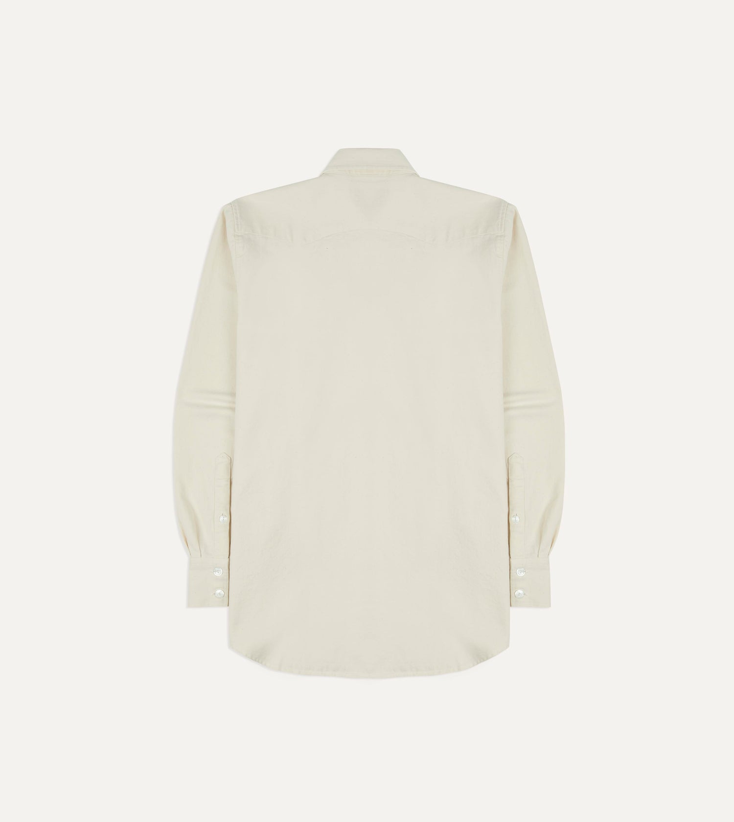 Ecru Denim Two-Pocket Western Shirt