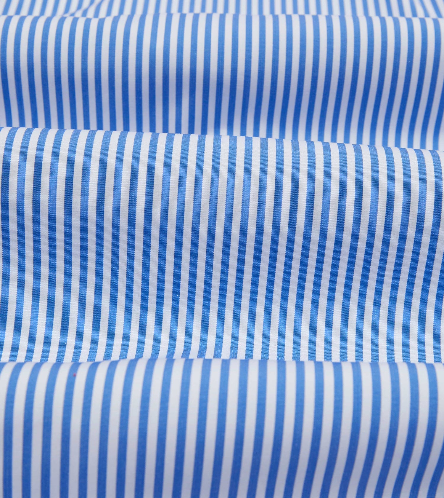 Blue Narrow Stripe Poplin Club Collar Shirt