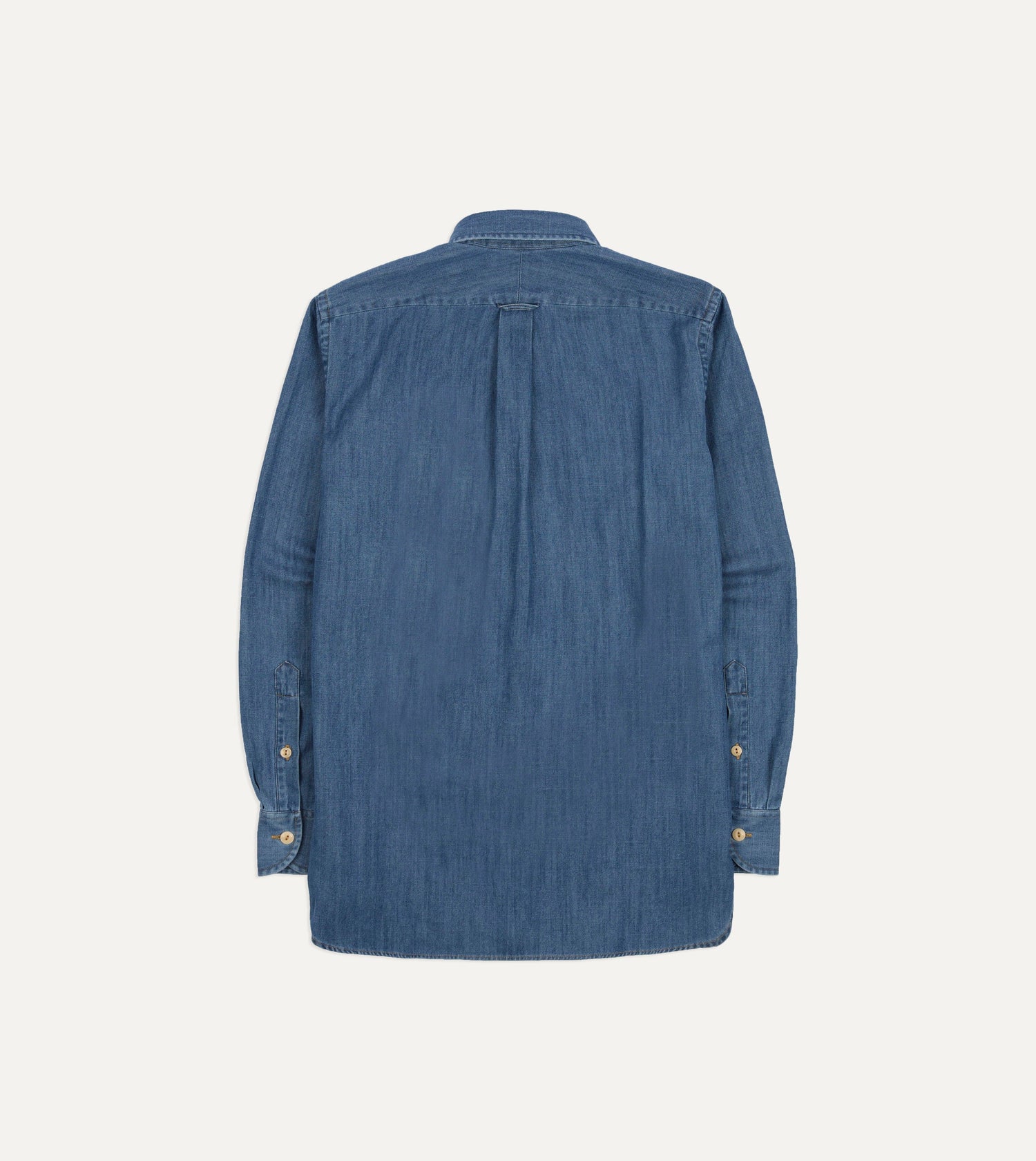 Stone Wash Denim Club Collar Work Shirt