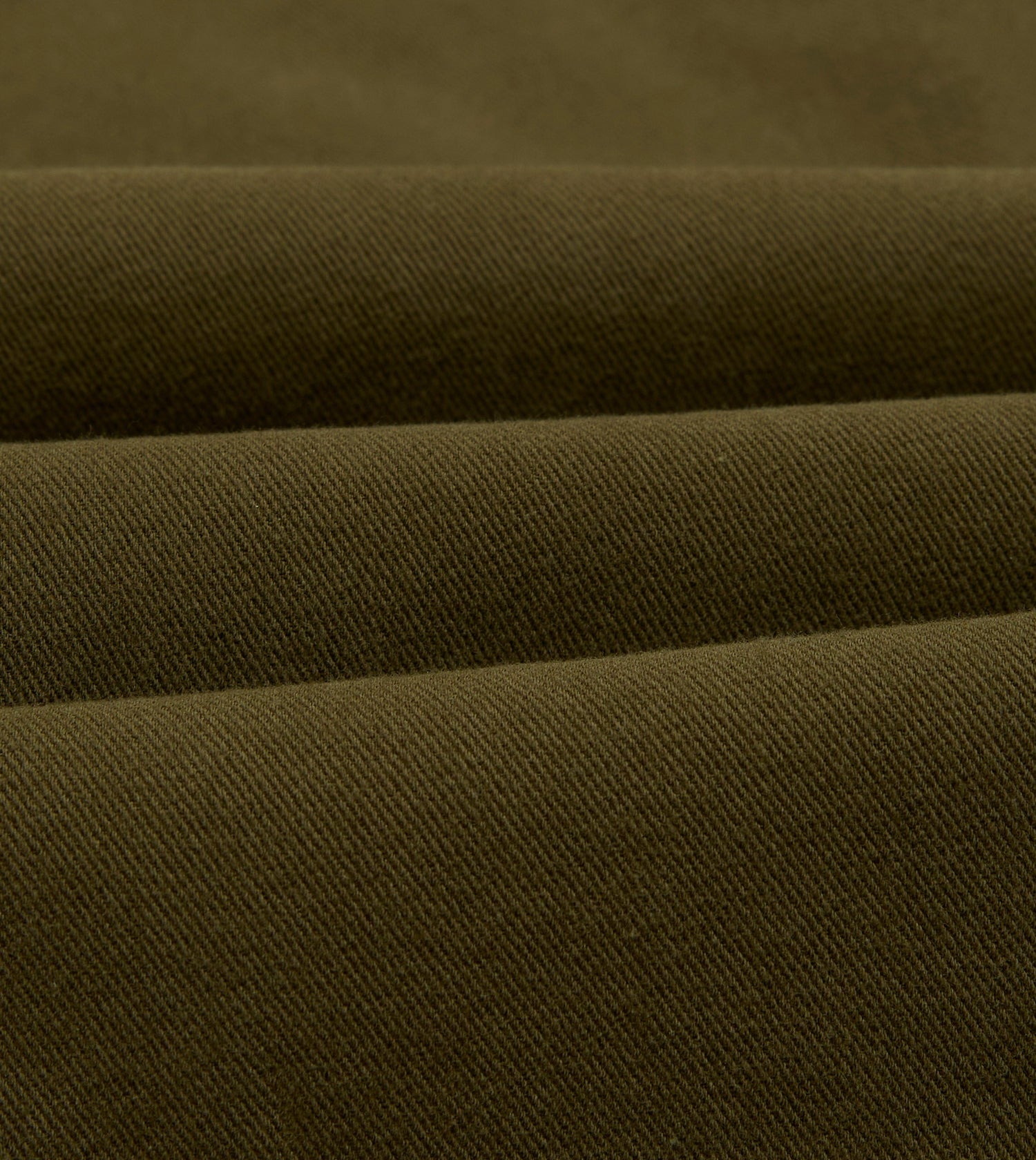 Khaki Cotton Mandarin Collar Popover Shirt