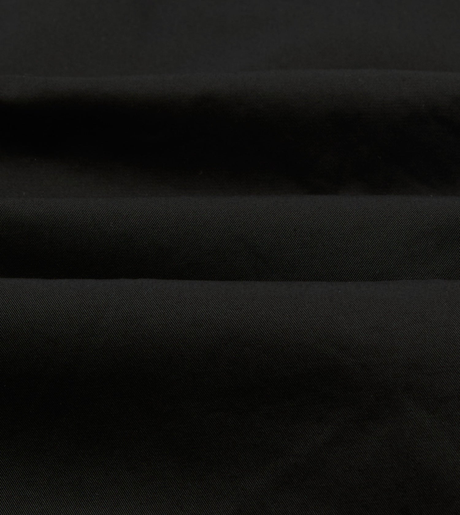 Black Cotton Mandarin Collar Shirt