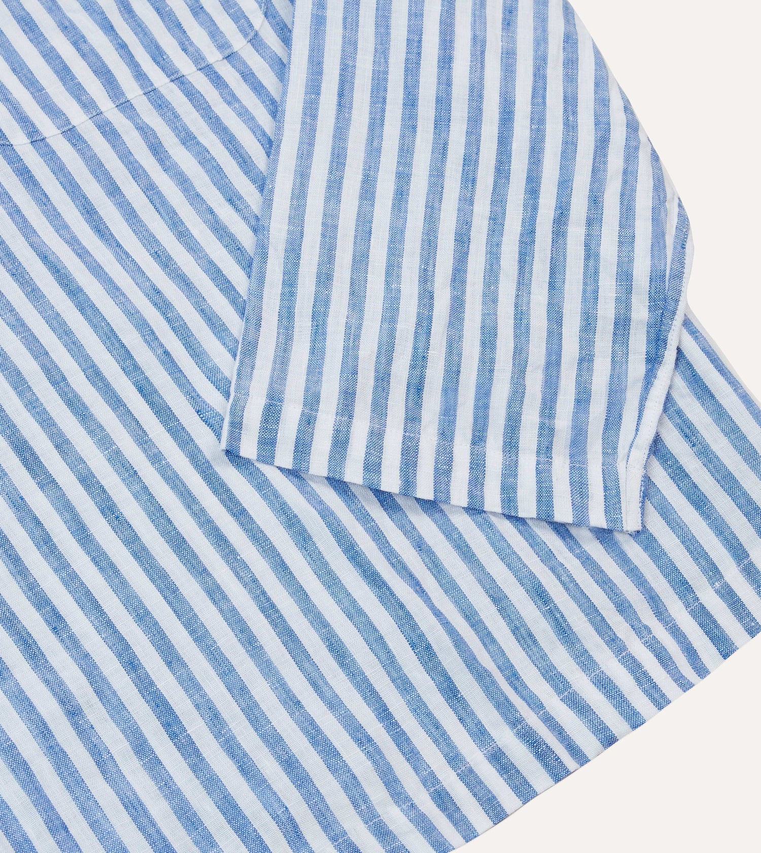 Blue Stripe Linen Smock Shirt